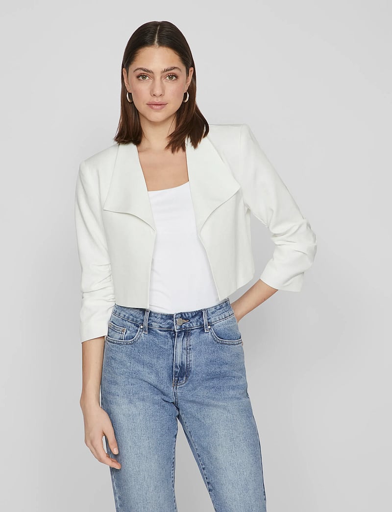 Vila - VIHER BIN CROPPED BLAZER - NOOS - cropped-blazer - cloud dancer - 0