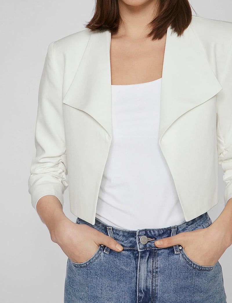 Vila - VIHER BIN CROPPED BLAZER - NOOS - cropped-blazer - cloud dancer - 5