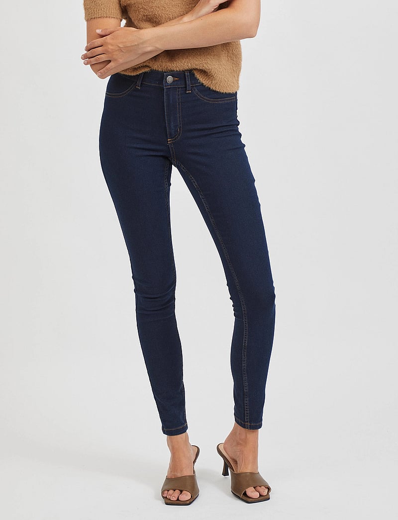 Vila - VIJEGGY ANA RW JEGGING DBD - NOOS - dark blue denim - 0