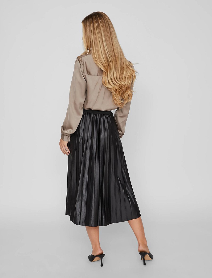 Vila - VINITBAN SKIRT - NOOS - faltenröcke - black - 3
