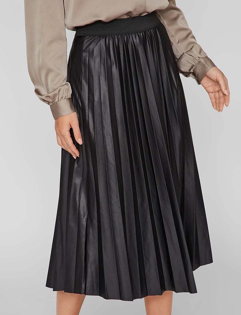 Vila - VINITBAN SKIRT - NOOS - plisserade kjolar - black - 4