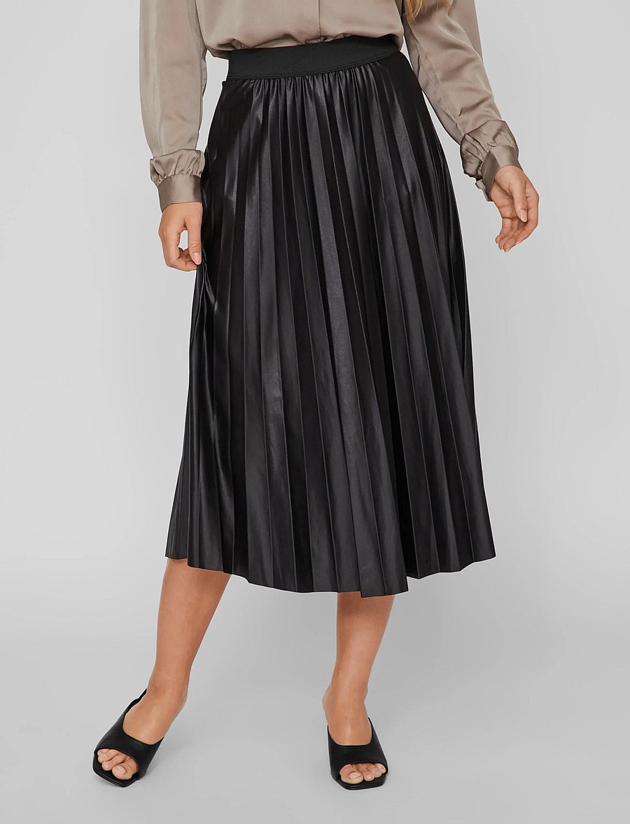 Vila - VINITBAN SKIRT - NOOS - faltenröcke - black - 5