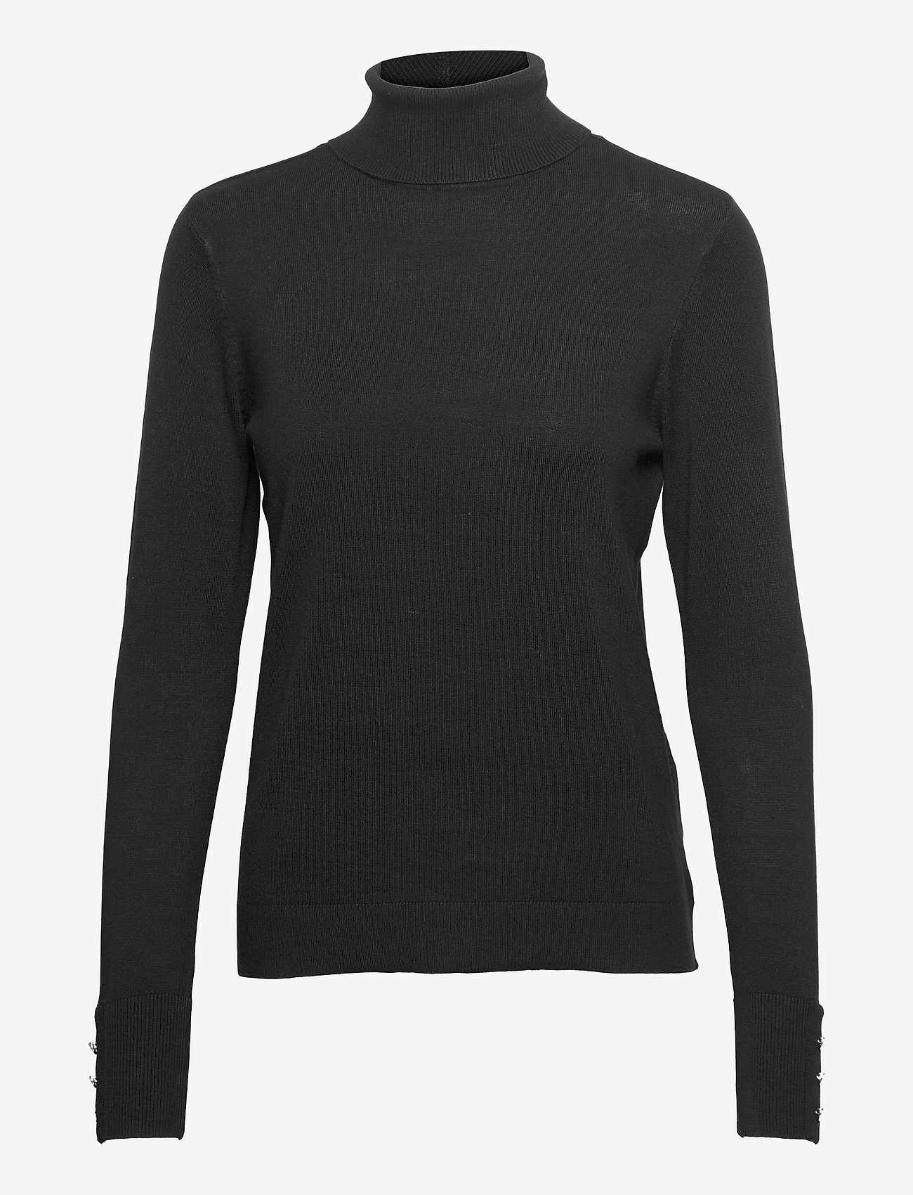 Vila - VIJENEVE BUTTON L/S KNIT TOP/SU - NOOS - black - 0