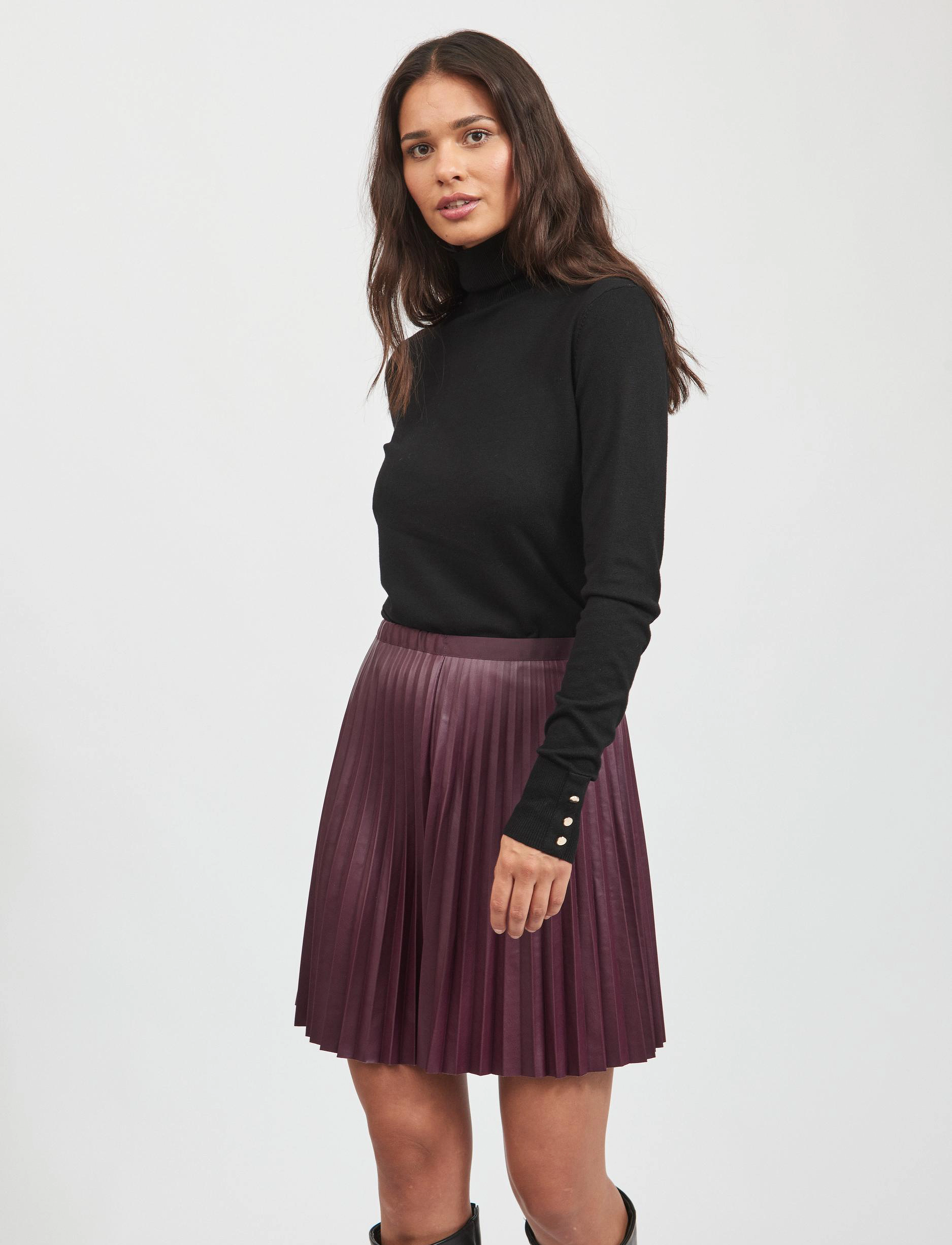Vila - VIJENEVE BUTTON L/S KNIT TOP/SU - NOOS - black - 2