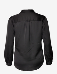 Vila - VIELLETTE SATIN L/S SHIRT - NOOS - long-sleeved shirts - black - 1