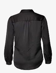 Vila - VIELLETTE SATIN L/S SHIRT - NOOS - långärmade skjortor - black - 1