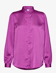 Vila - VIELLETTE SATIN L/S SHIRT - NOOS - long-sleeved shirts - cattleya orchid - 0