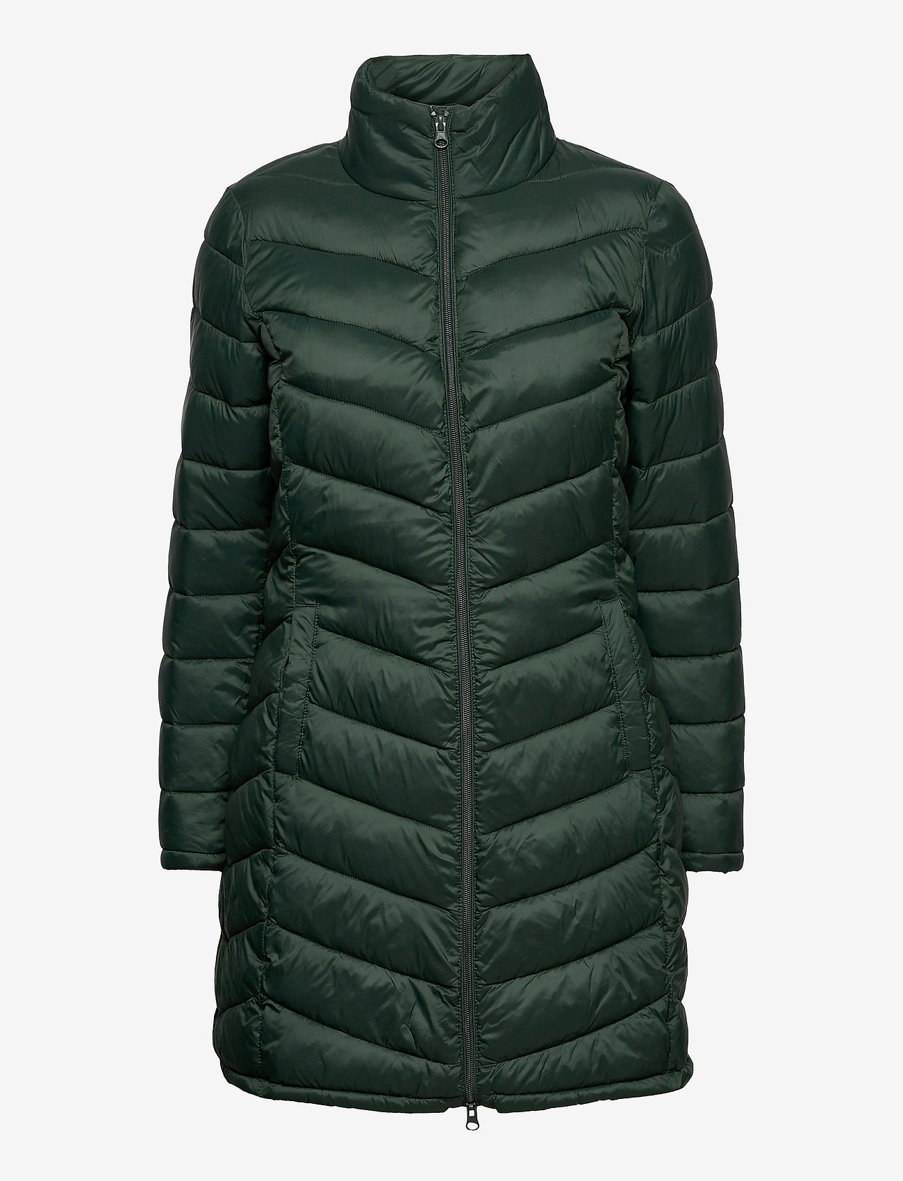 Vila - VISIBIRIA NEW LONG JACKET/PB - winter jackets - darkest spruce - 0