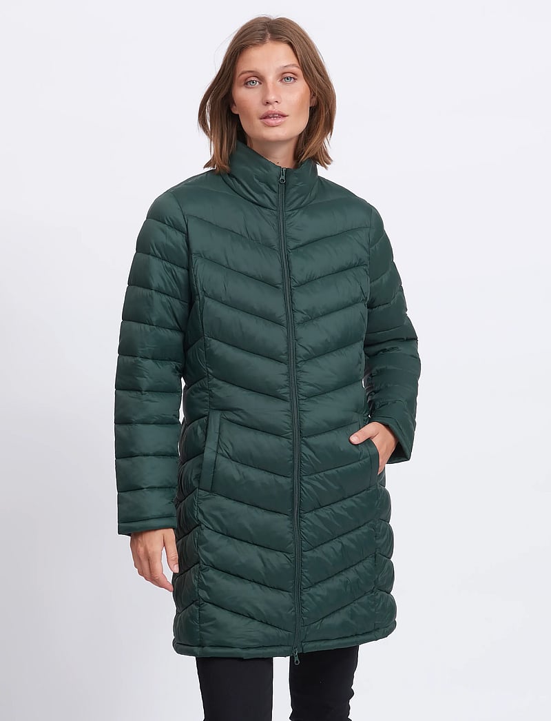 Vila - VISIBIRIA NEW LONG JACKET/PB - darkest spruce - 0