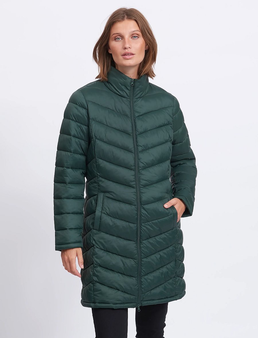 Vila - VISIBIRIA NEW LONG JACKET/PB - darkest spruce - 0