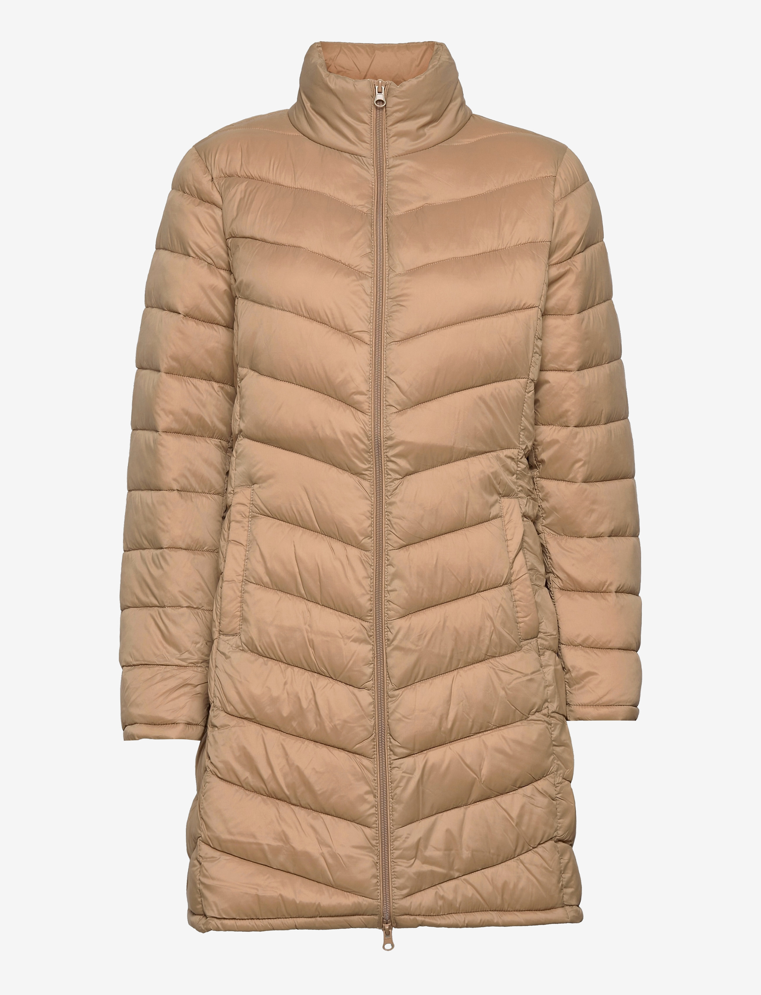 Vila VISIBIRIA NEW LONG JACKET/PB - Vila - TIGERS EYE / beige