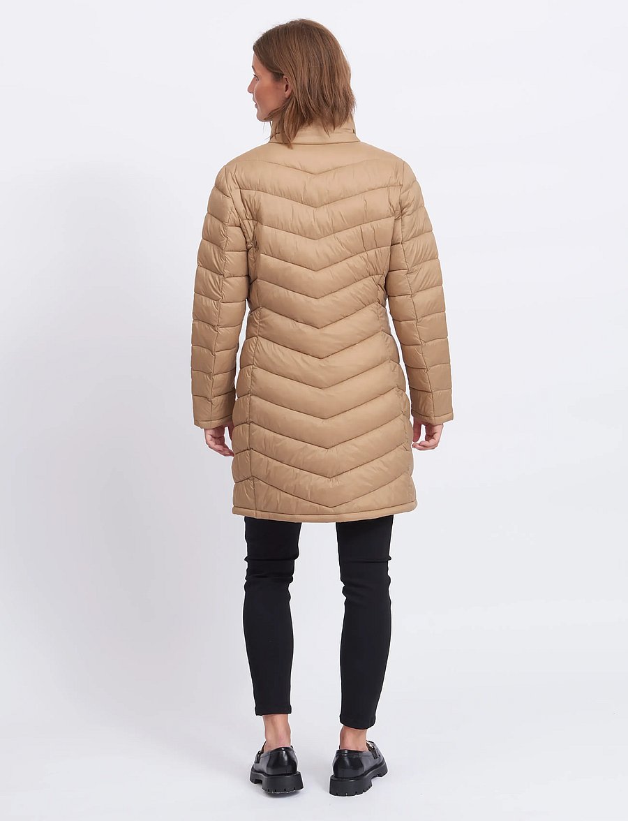 Vila - VISIBIRIA NEW LONG JACKET/PB - pūkinės ir paminkštintosios striukės - tigers eye - 3