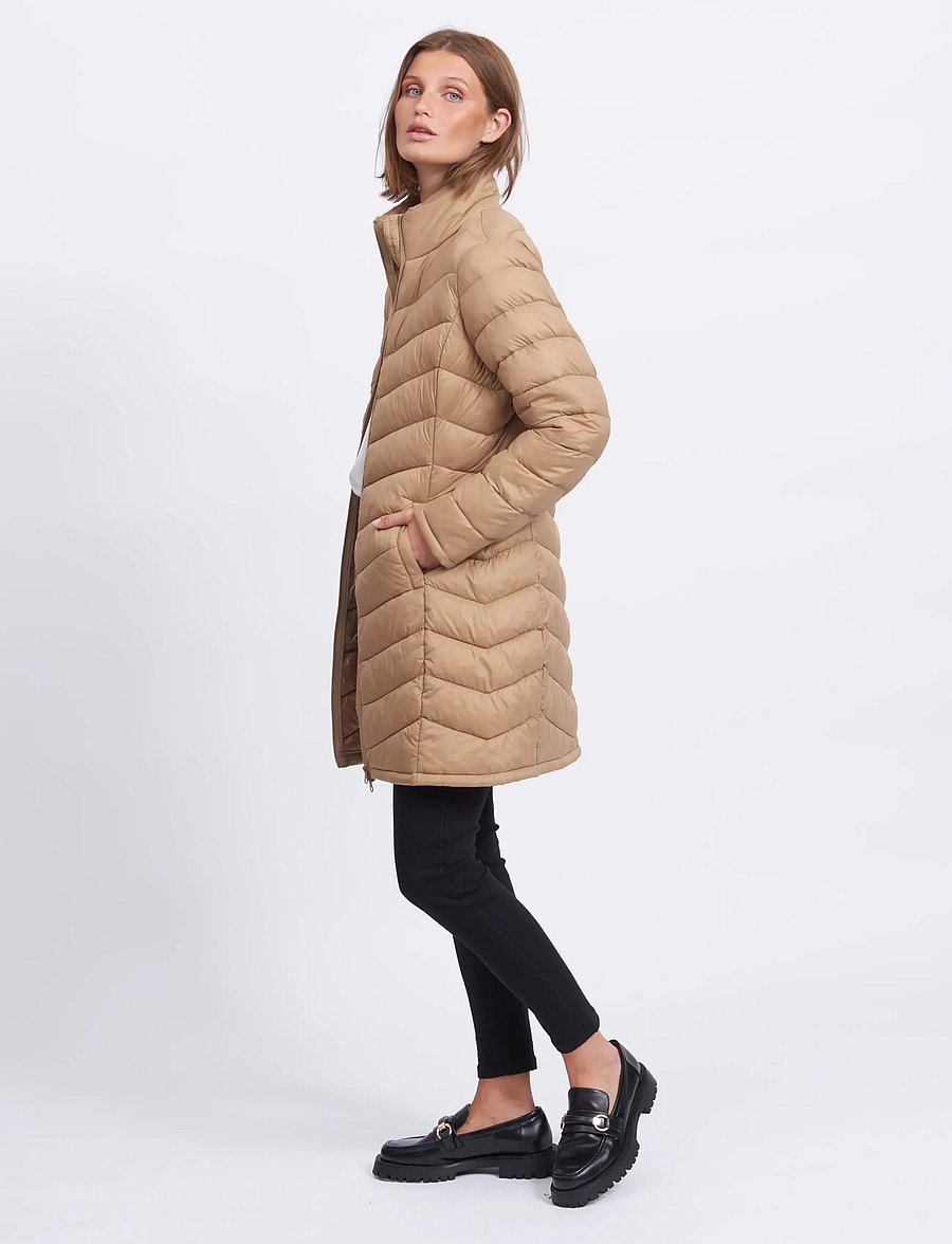 Vila - VISIBIRIA NEW LONG JACKET/PB - pūkinės ir paminkštintosios striukės - tigers eye - 4