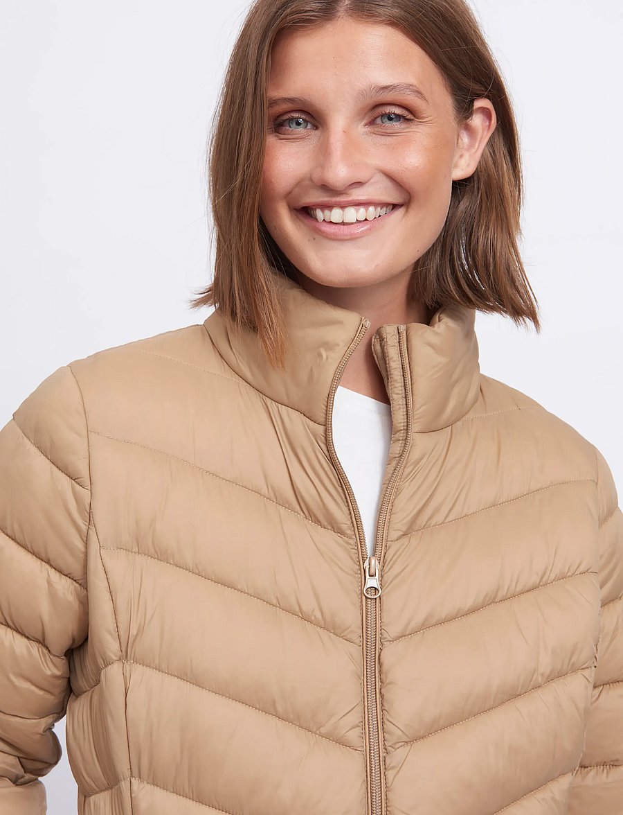 Vila - VISIBIRIA NEW LONG JACKET/PB - pūkinės ir paminkštintosios striukės - tigers eye - 5