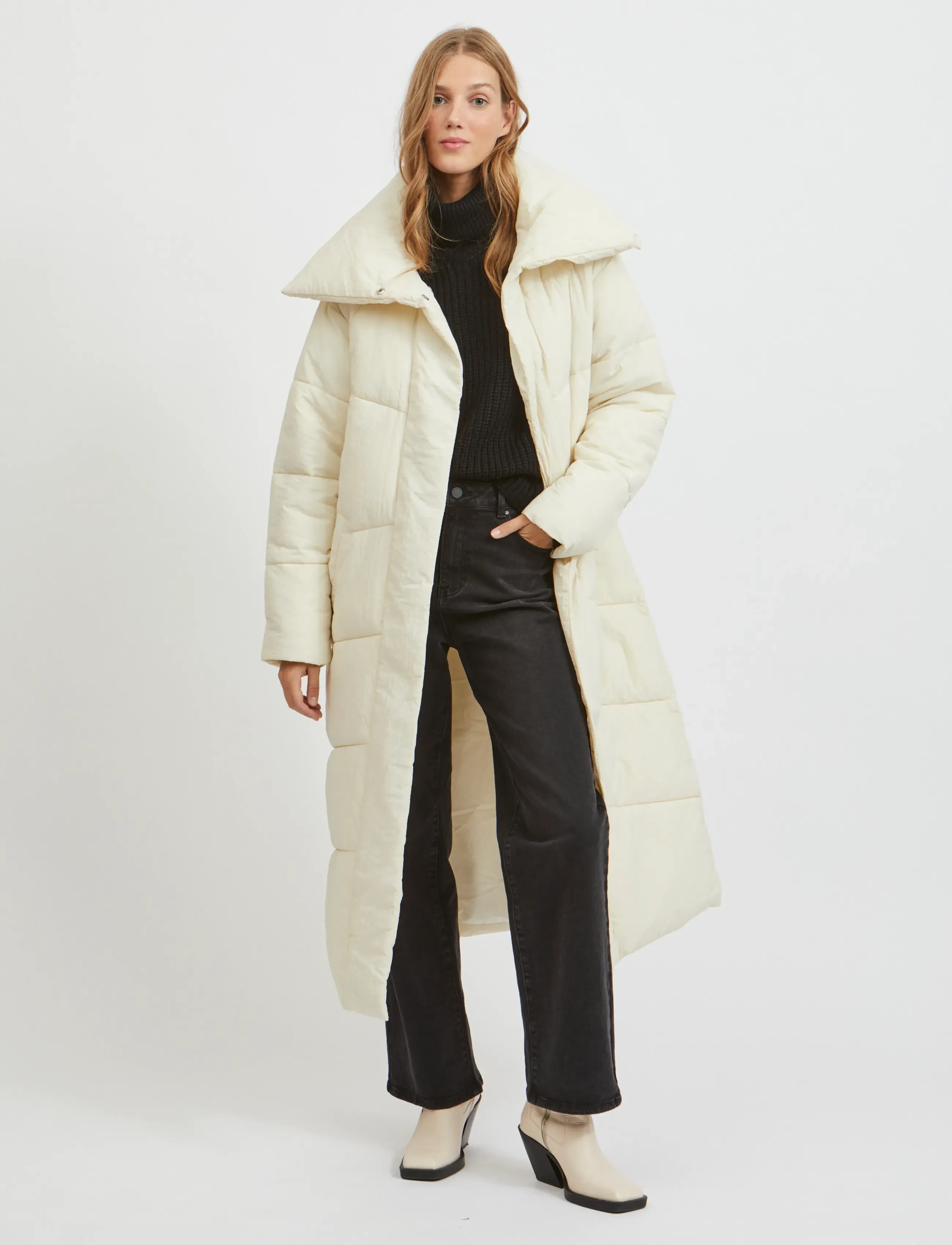 Vila VILOUISA PADDED COAT/PB - Coats - BIRCH / cream
