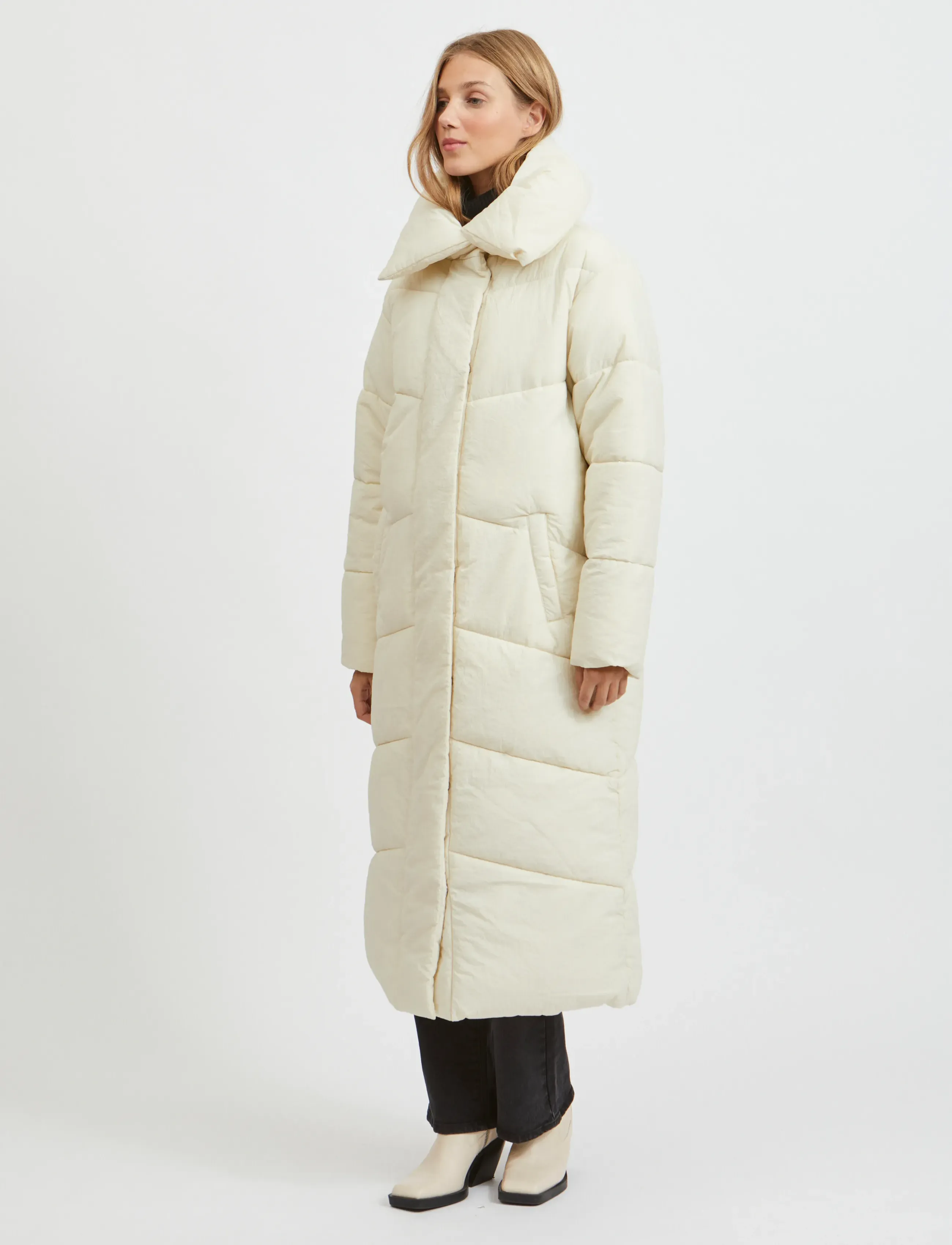 Vila - VILOUISA PADDED COAT/PB - dunjakker - birch - 4