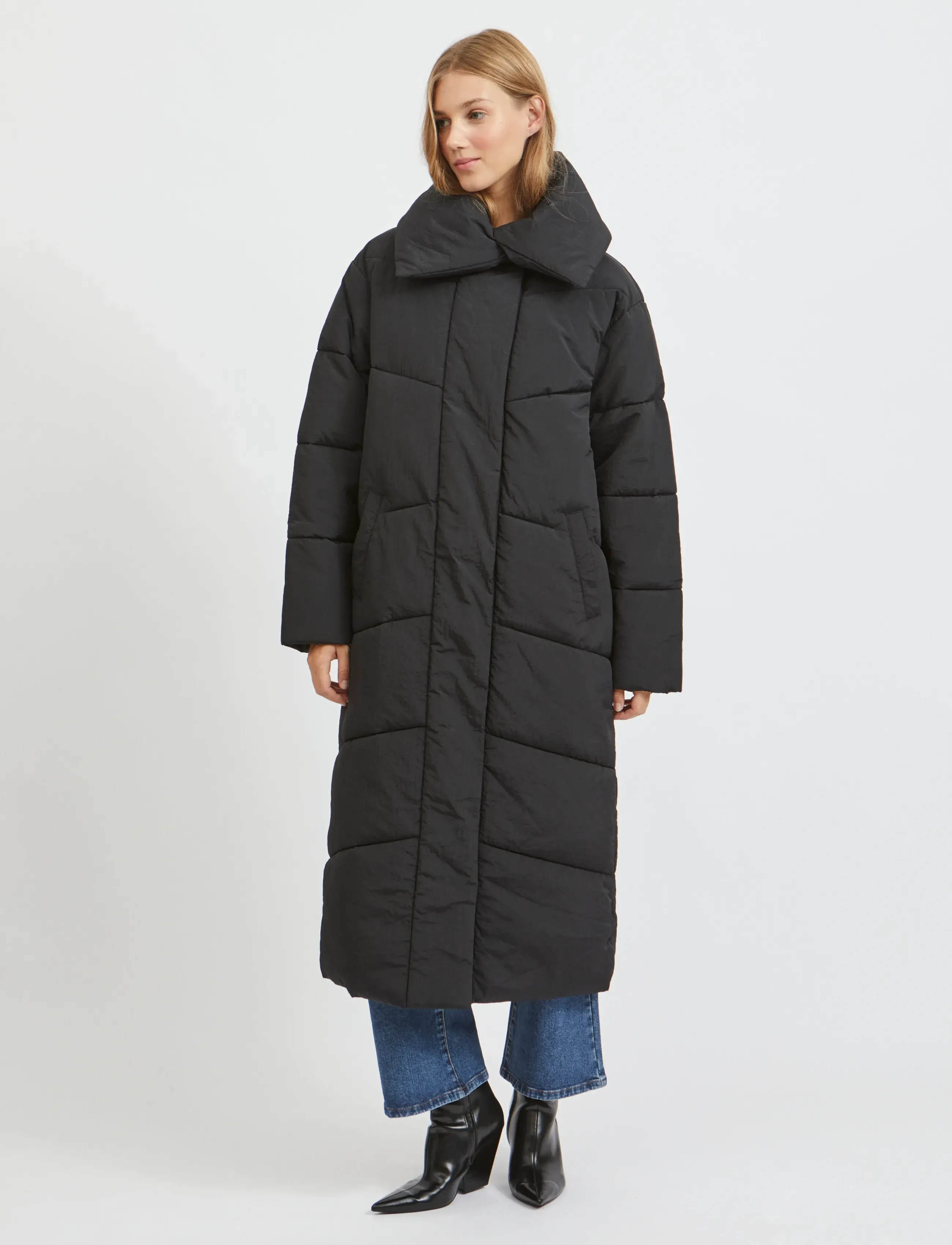 Vila - VILOUISA PADDED COAT/PB - dunjakker - black - 4