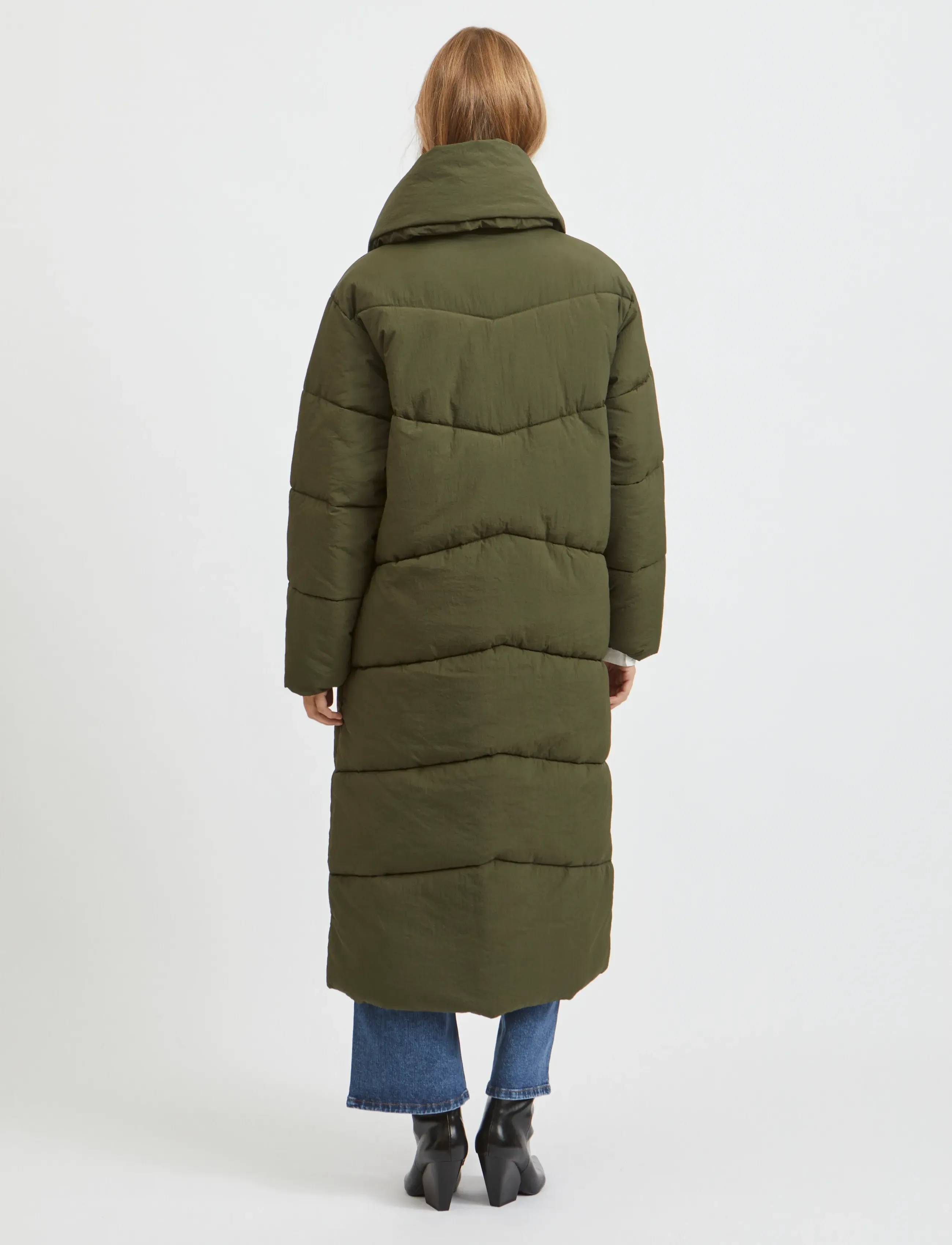 Vila - VILOUISA PADDED COAT/PB - dun- & vadderade jackor - forest night - 3