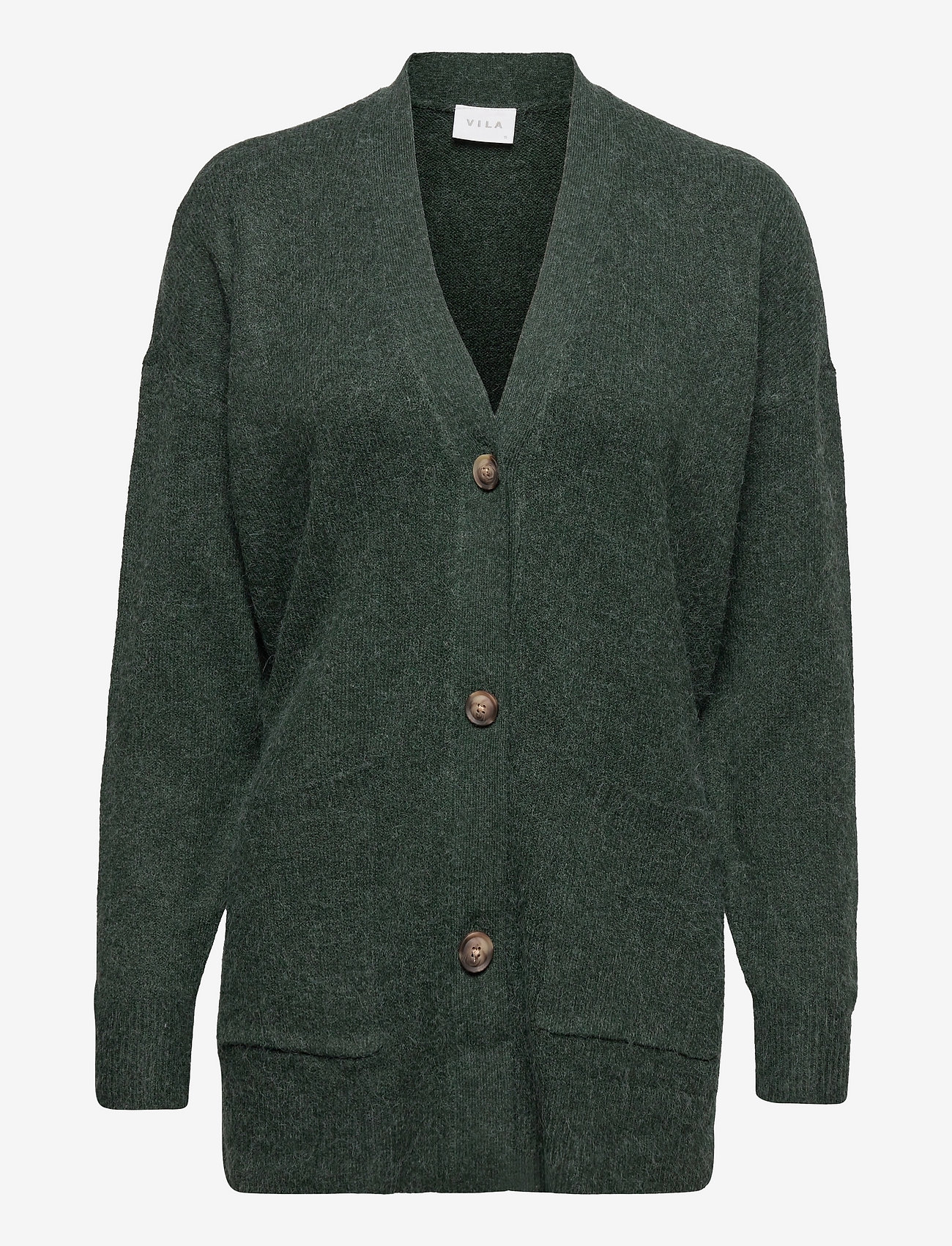 Vila - VIHAILEY BELT L/S KNIT CARDIGAN/SU - darkest spruce - 0