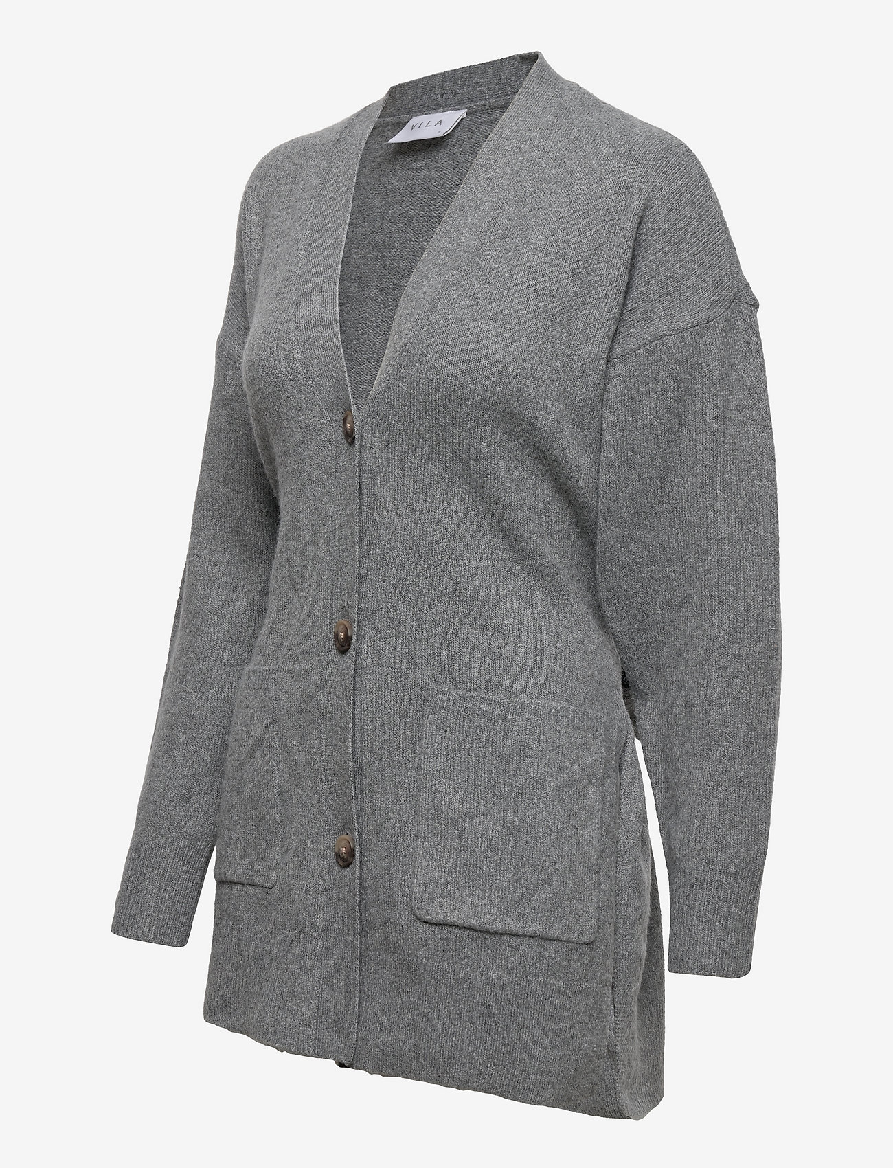 Vila - VIHAILEY BELT L/S KNIT CARDIGAN/SU - medium grey melange - 3