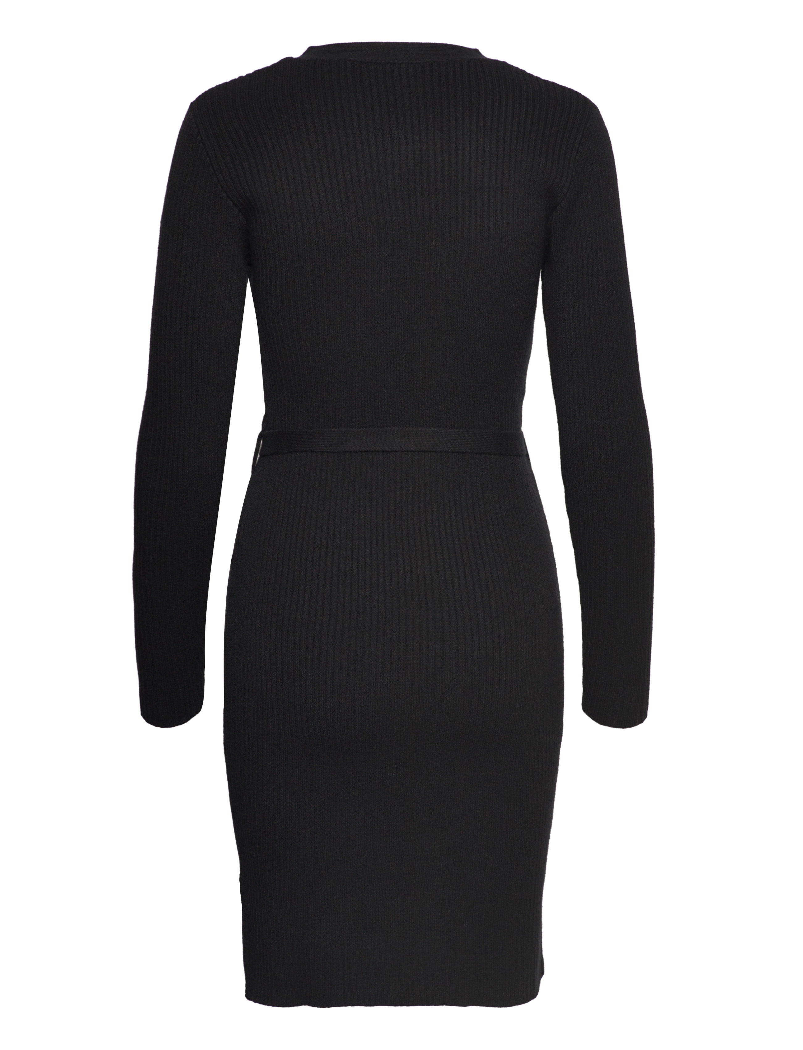 Vila - VIRIL WRAP L/S KNIT DRESS - NOOS - black - 1