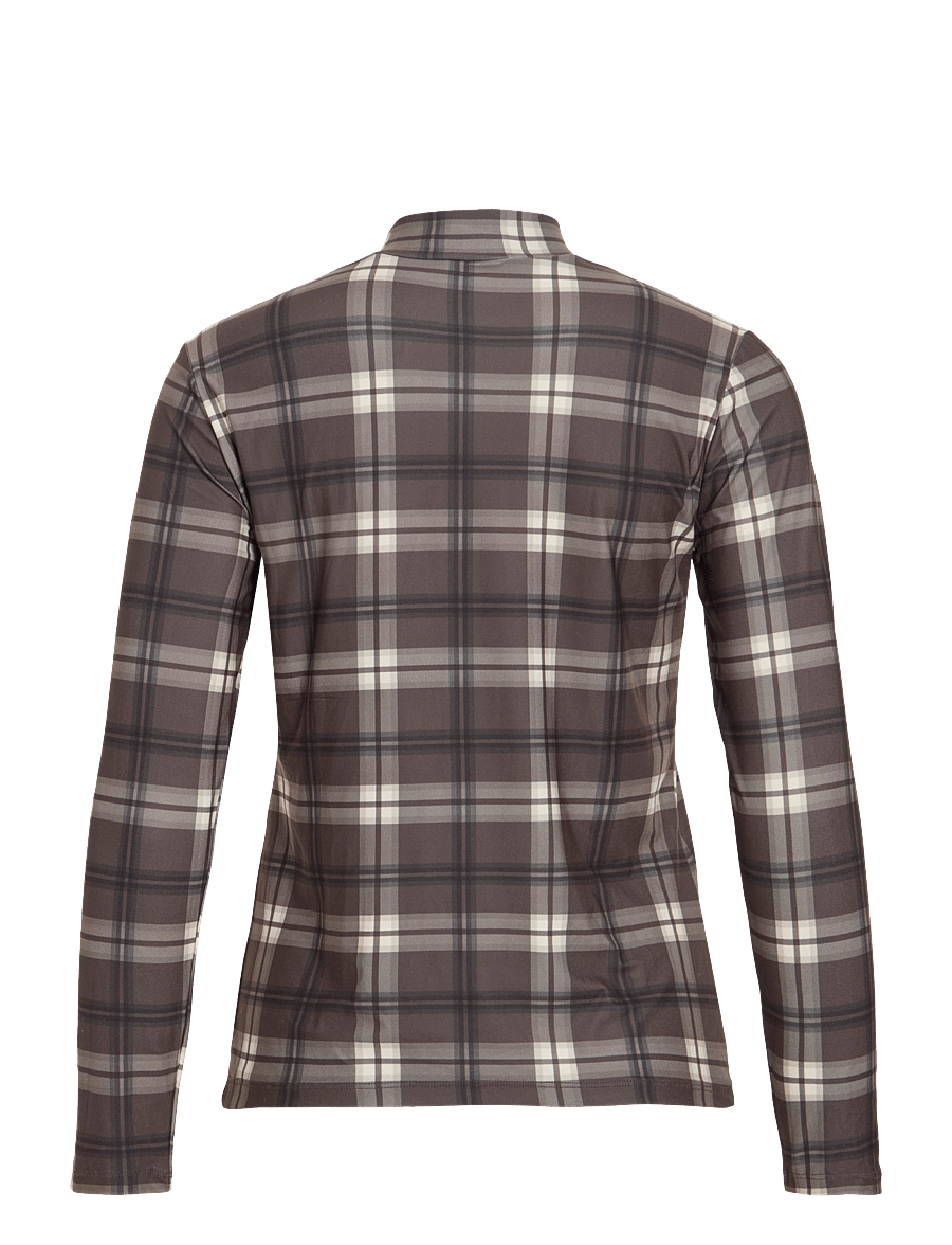 Vila - VILEOA L/S HIGH NECK TOP - NOOS - långärmade toppar - coffee bean - 1