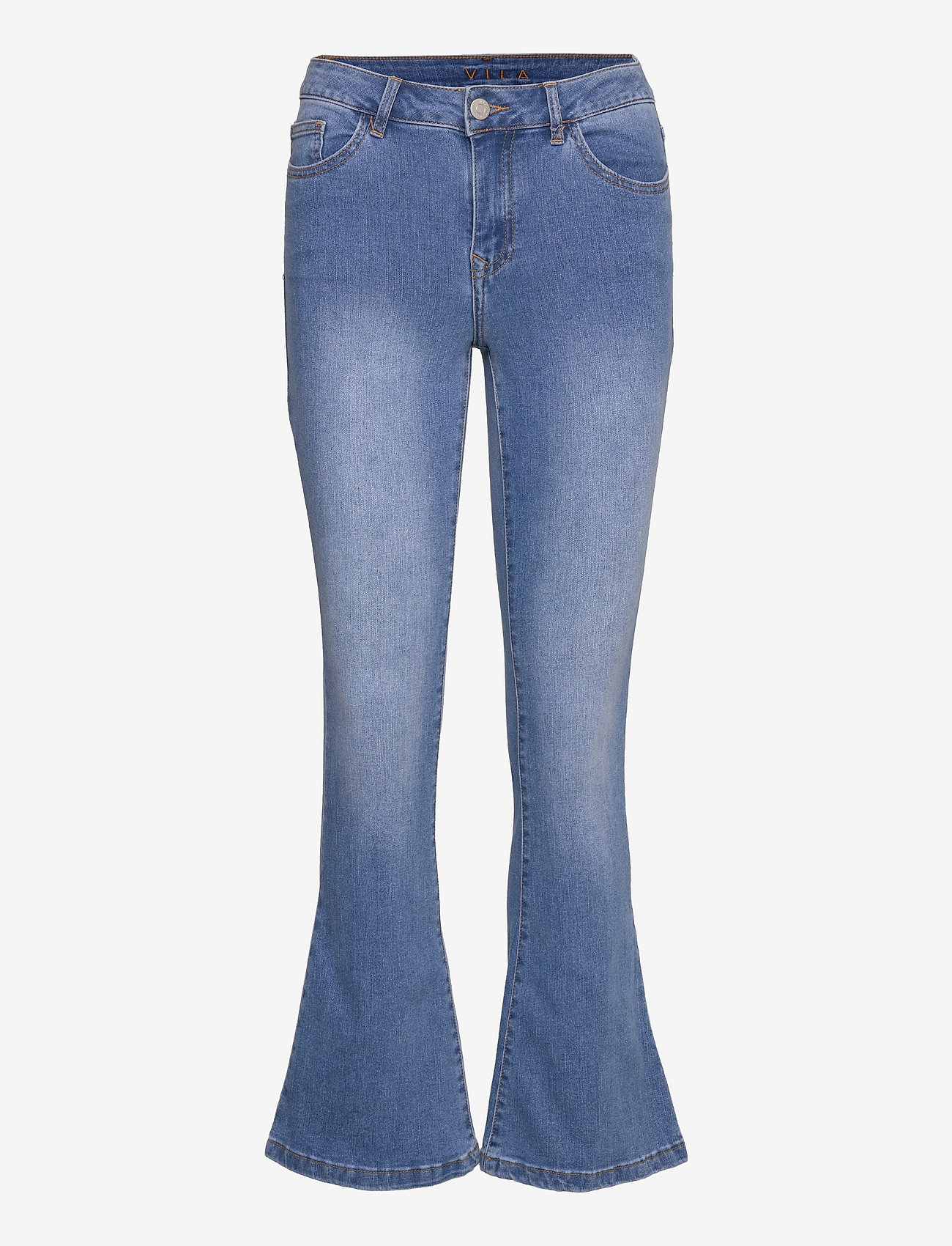 Vila - VIEKKO RW FLARED JEANS/SU MDB - utsvängda jeans - medium blue denim - 0