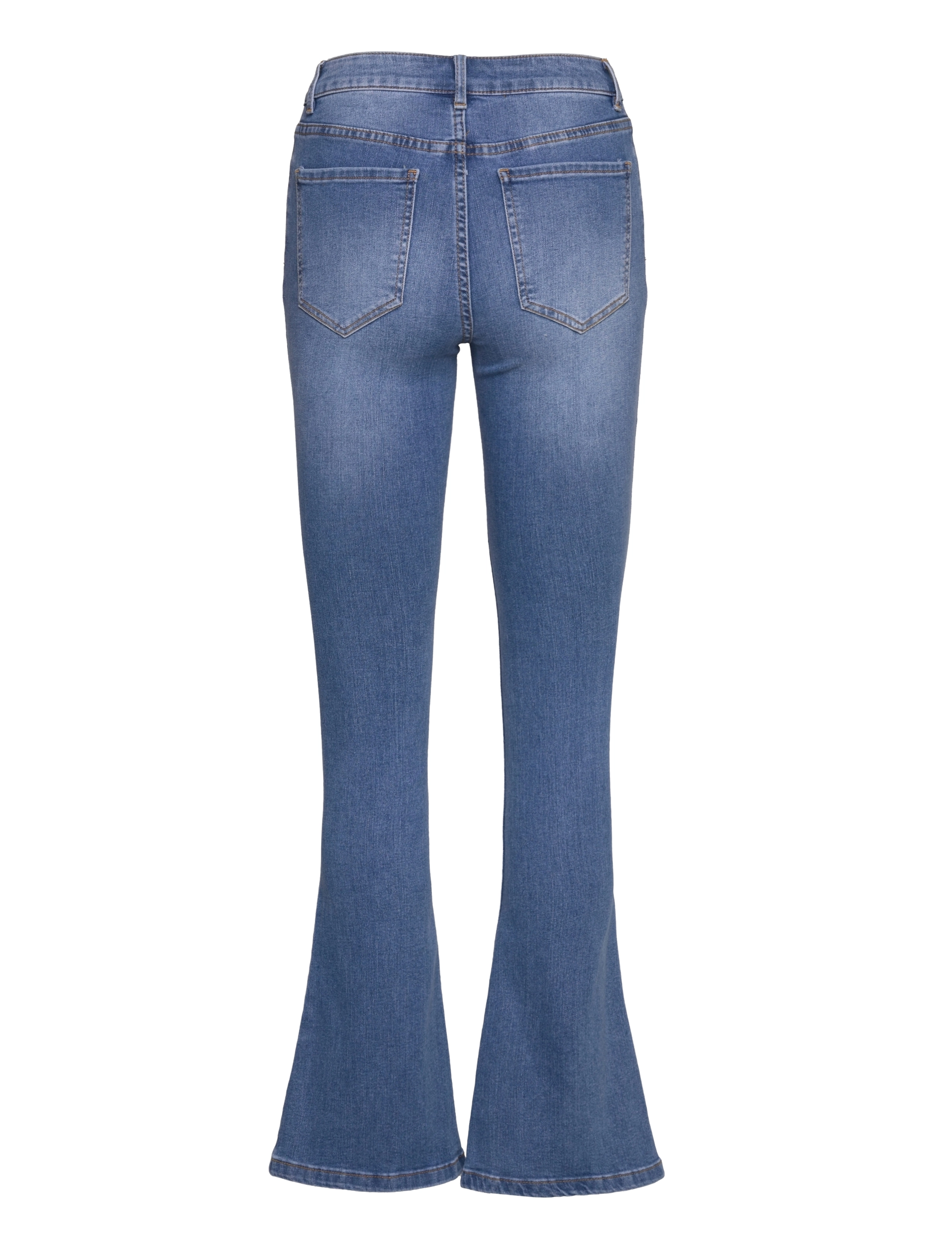 Vila - VIEKKO RW FLARED JEANS/SU MDB - medium blue denim - 1