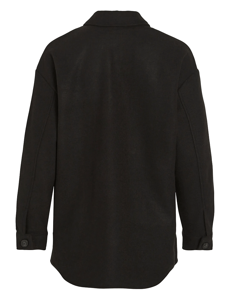Vila - VIKIMMI SHIRT L/S JACKET - NOOS - overshirts - black - 2