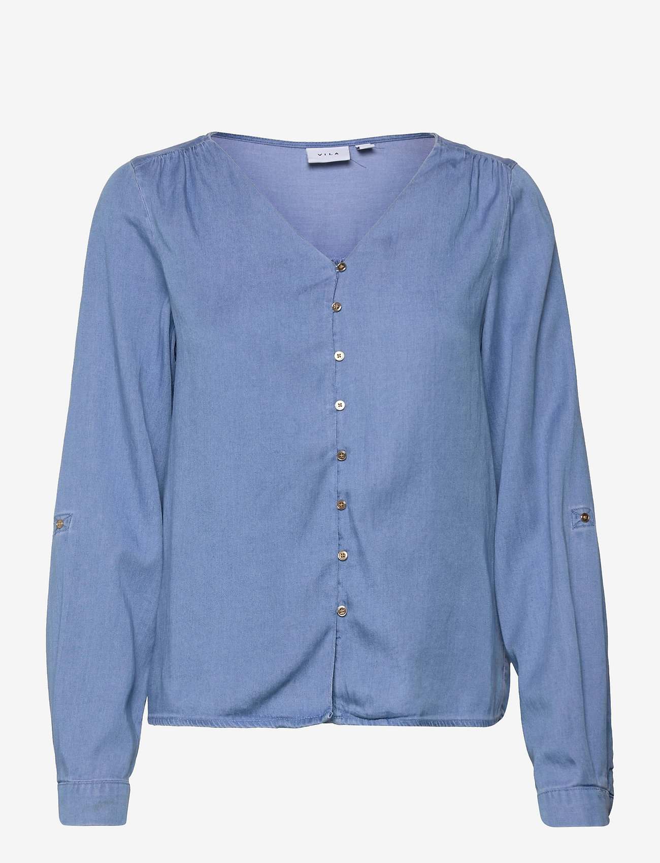 Vila - VIBISTA L/S TOP/SU - medium blue denim - 0