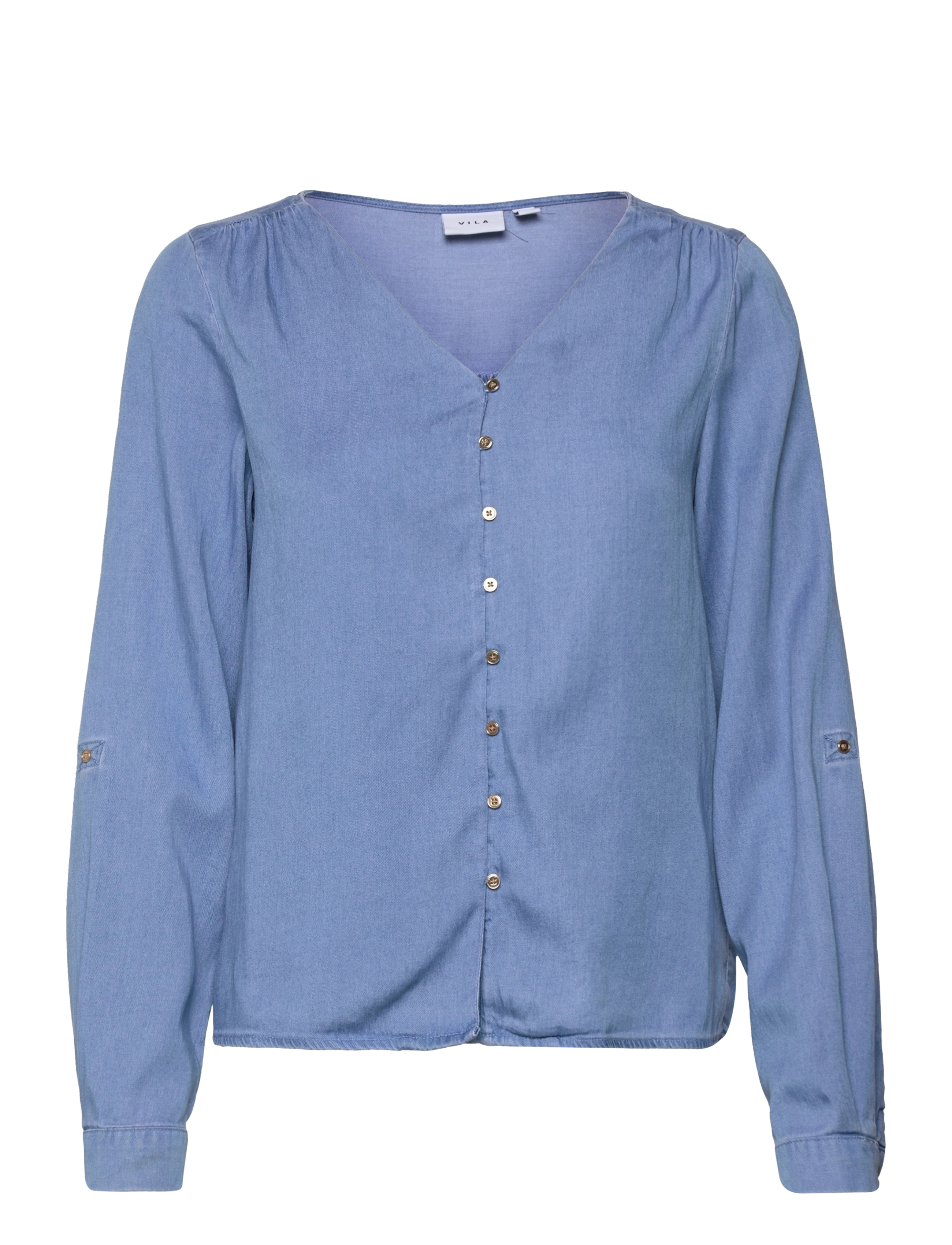 Vila - VIBISTA L/S TOP/SU - medium blue denim - 0