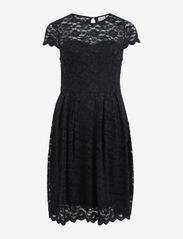 Vila - VIKALILA CAPSLEEVE LACE DRESS - NOOS - lace dresses - black - 0