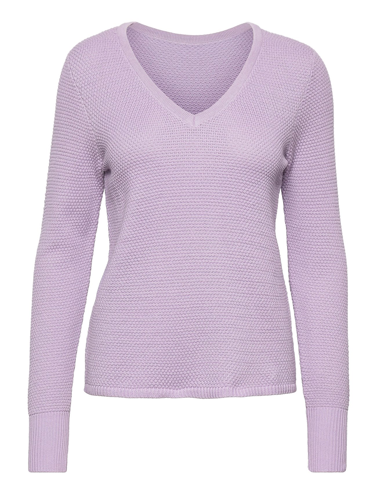 VICHASSA V-NECK L/S KNIT TOP - FAV - PASTEL