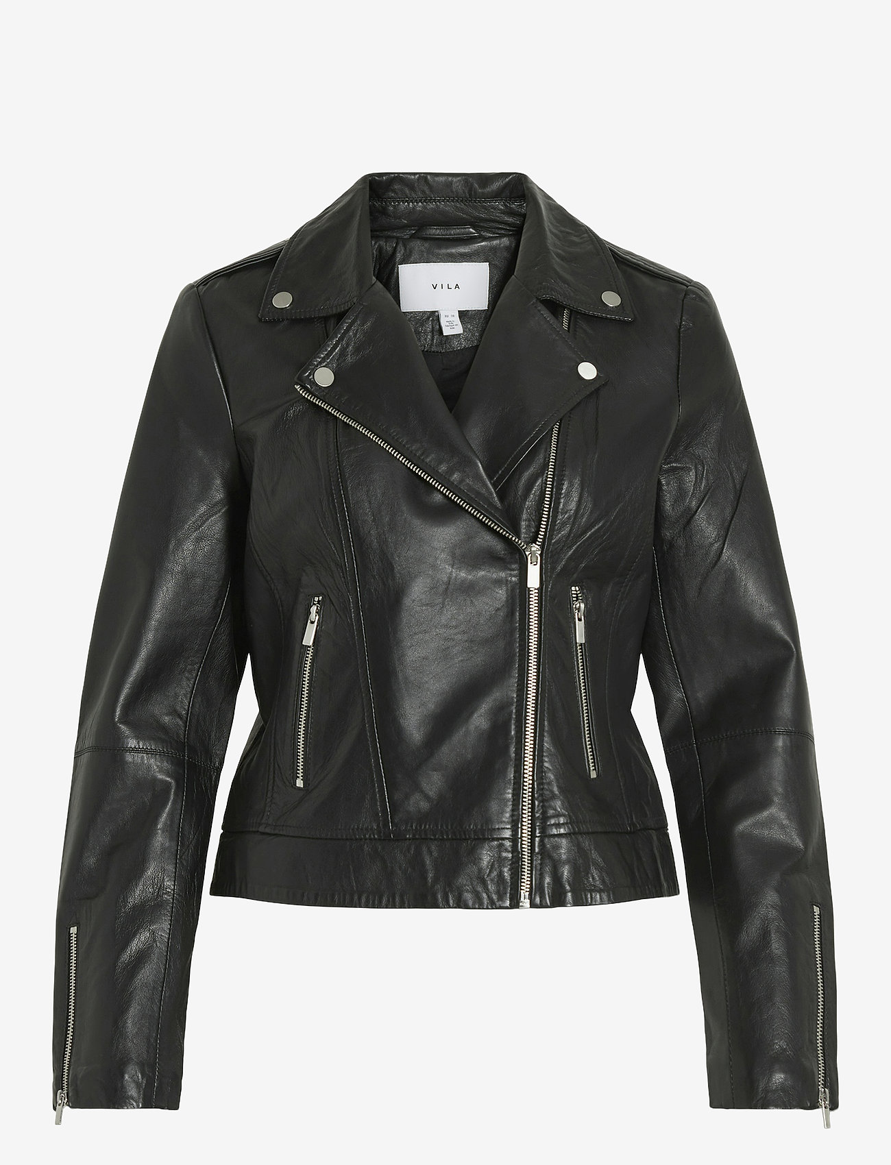Vila - VIFELI LEATHER JACKET - NOOS - kevadjakid - black - 0