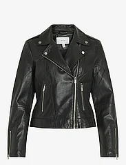 Vila - VIFELI LEATHER JACKET/SU - læderjakker - black - 0