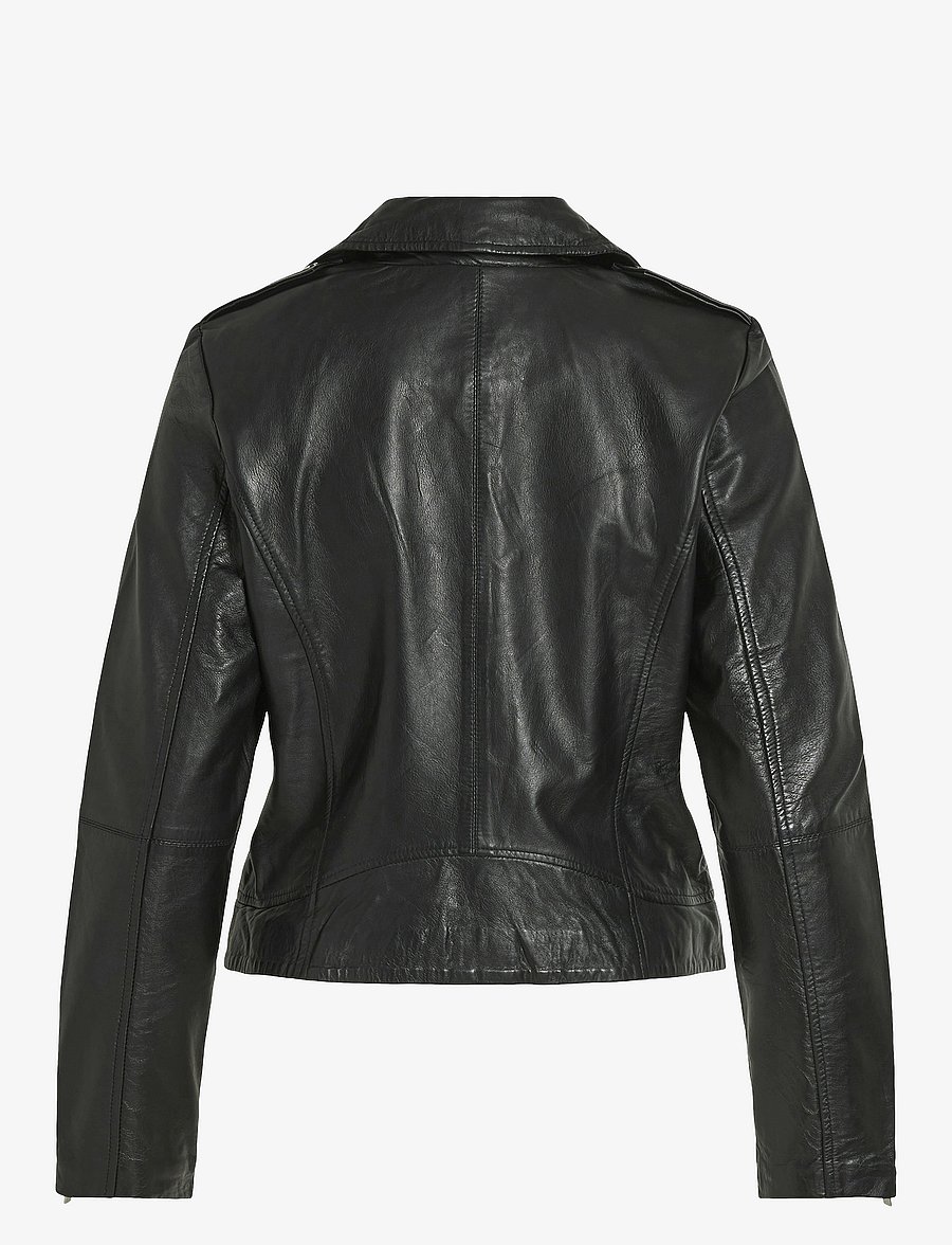 Vila - VIFELI LEATHER JACKET - NOOS - forårsjakker - black - 2