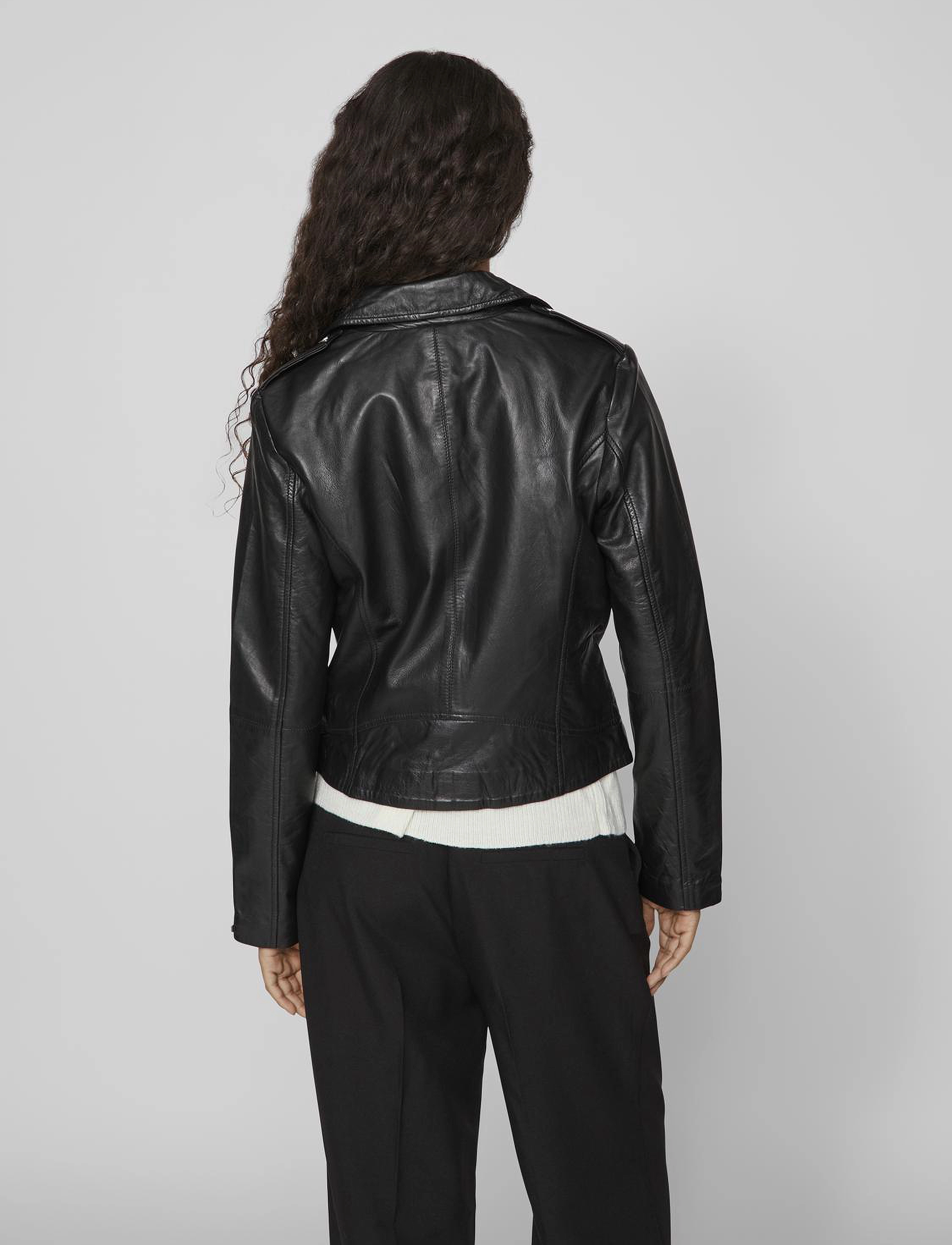 Vila - VIFELI LEATHER JACKET - NOOS - Üleriided - black - 4
