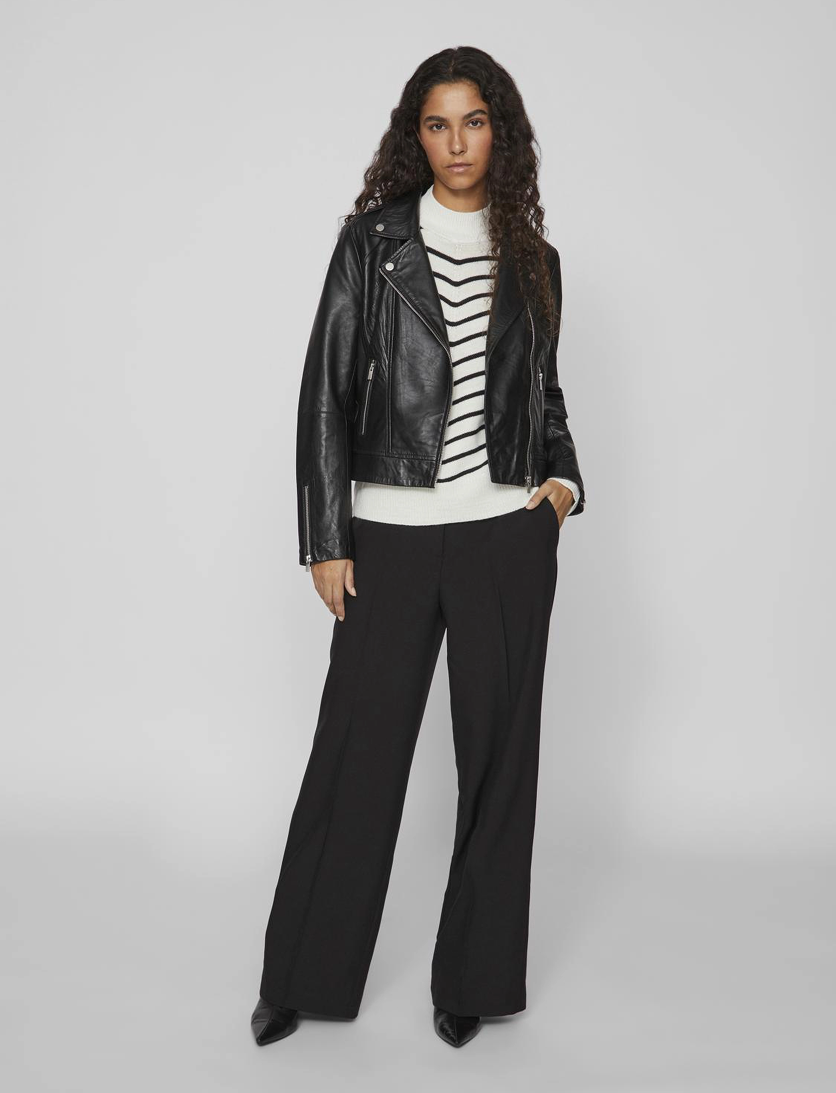 Vila - VIFELI LEATHER JACKET - NOOS - Üleriided - black - 5