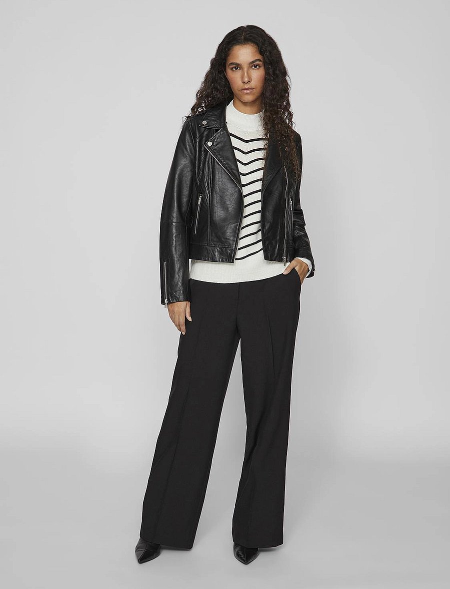 Vila - VIFELI LEATHER JACKET - NOOS - forårsjakker - black - 5