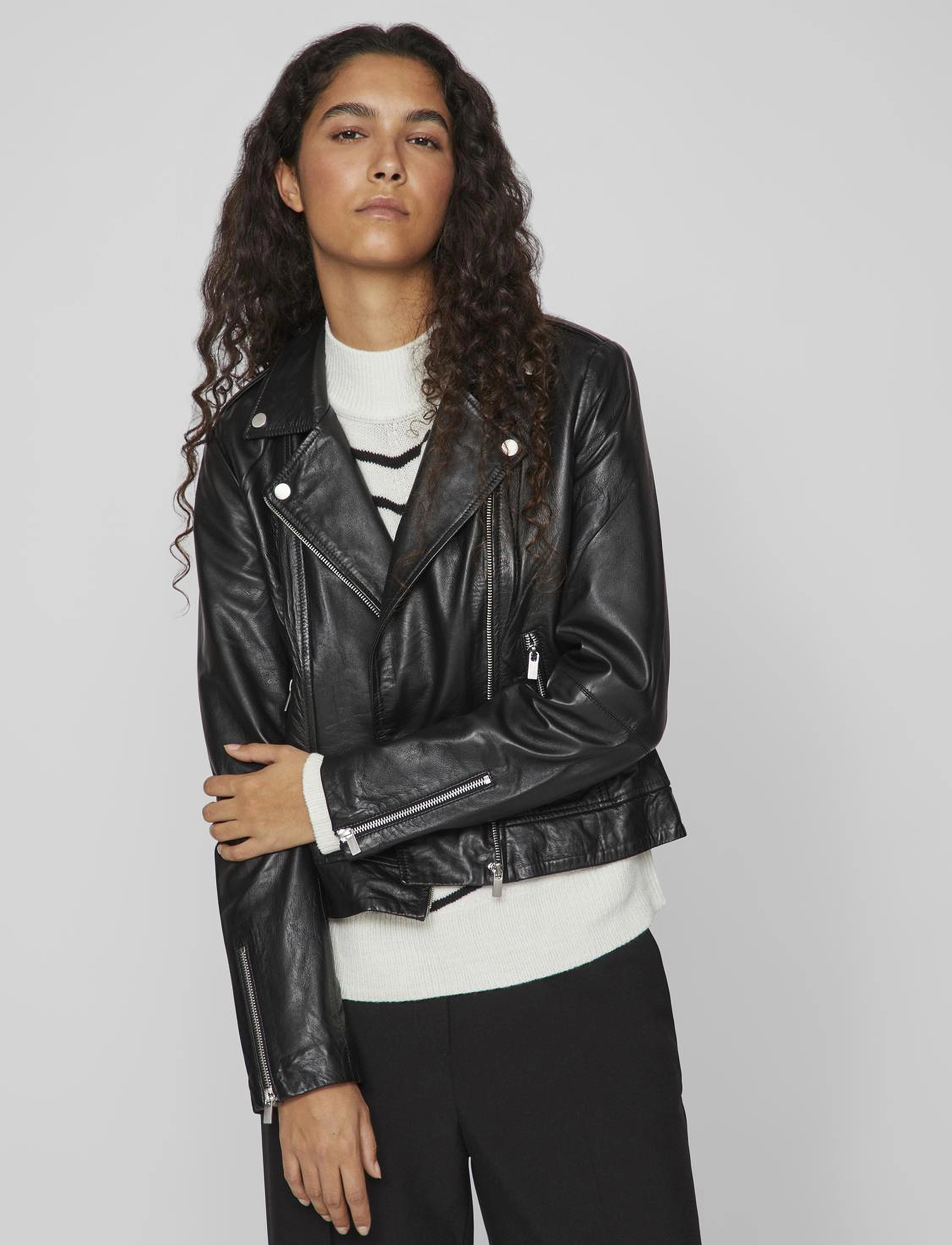 VILA Vifeli Leather Jacket Noos skinnjackor dam – bild 5