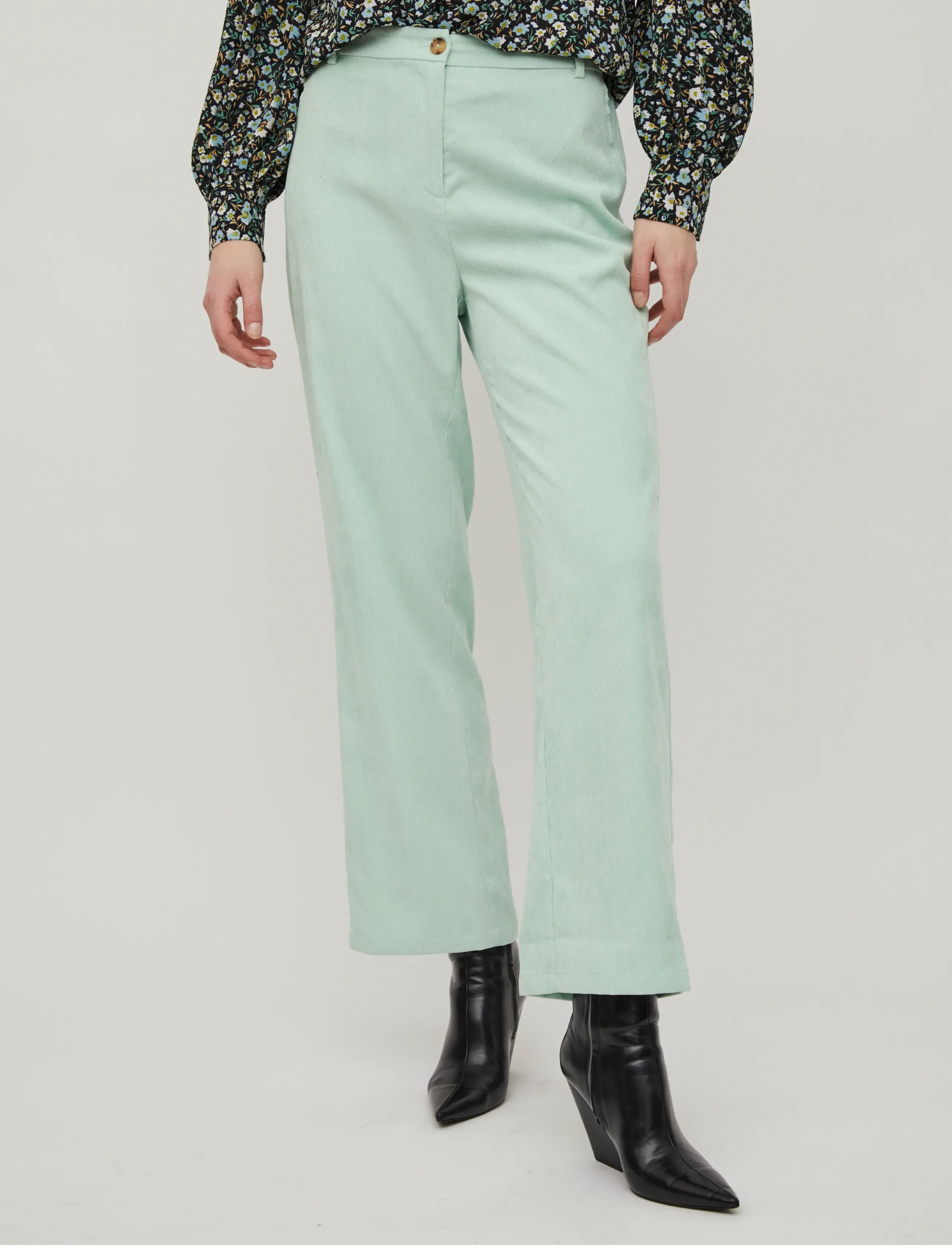 Vila VIVES RWRX PANTS/L/3/KA - Bukser - GRAYED JADE / green
