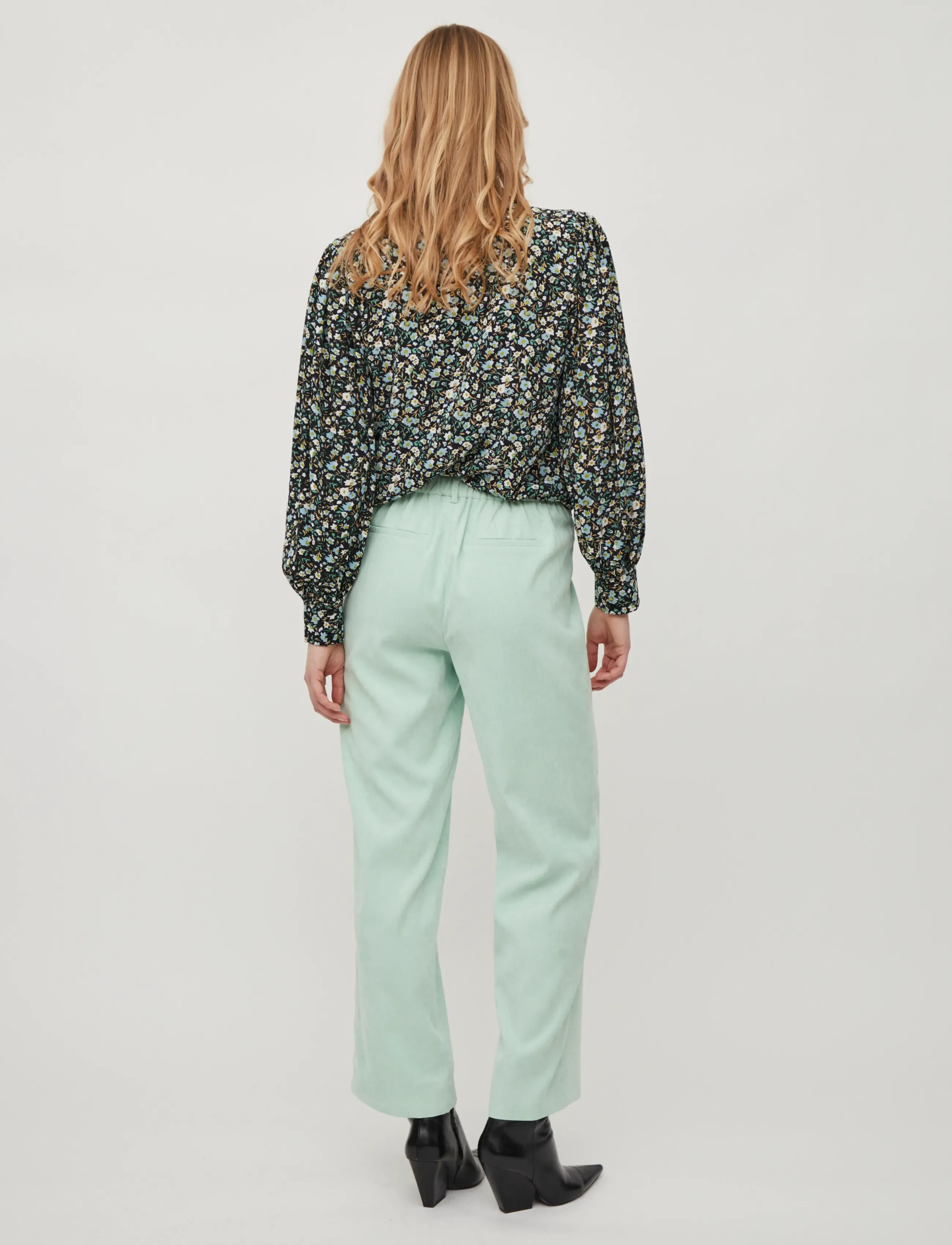 Vila - VIVES RWRX PANTS/L/3/KA - laveste priser - grayed jade - 3