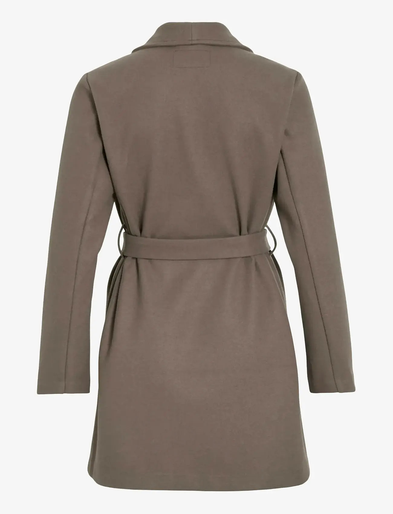 Vila - VICOOLEY COLLAR BELT COAT - NOOS - falcon - 2