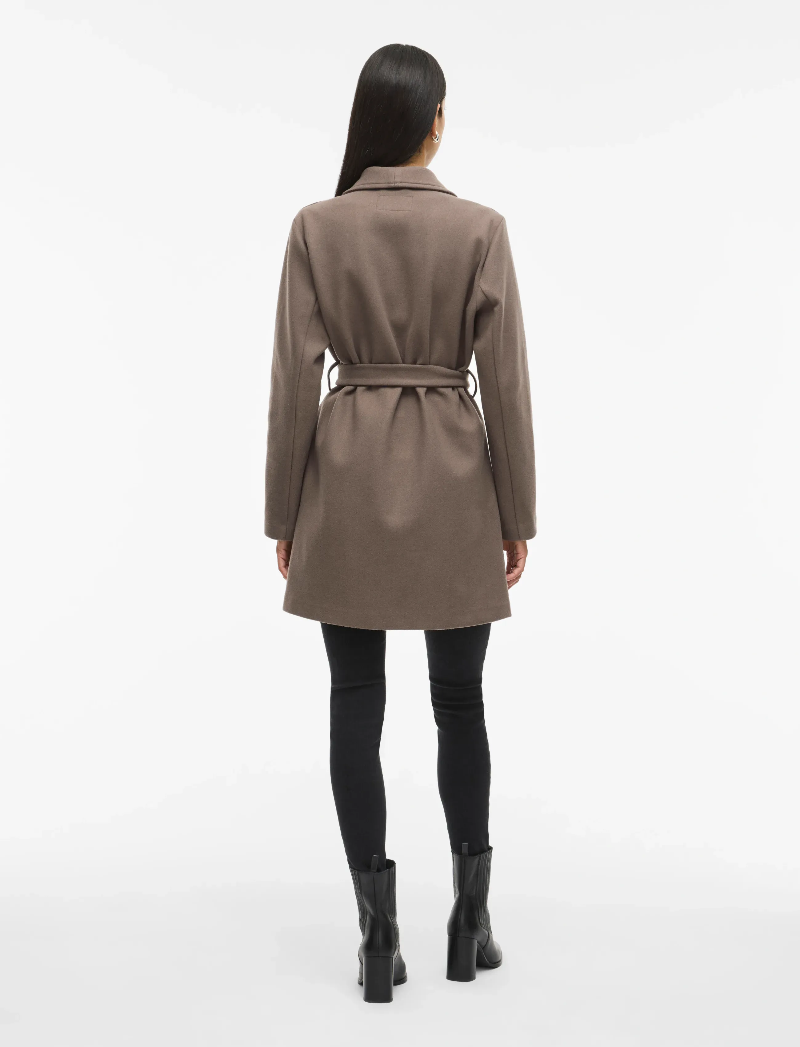 Vila - VICOOLEY COLLAR BELT COAT - NOOS - falcon - 3