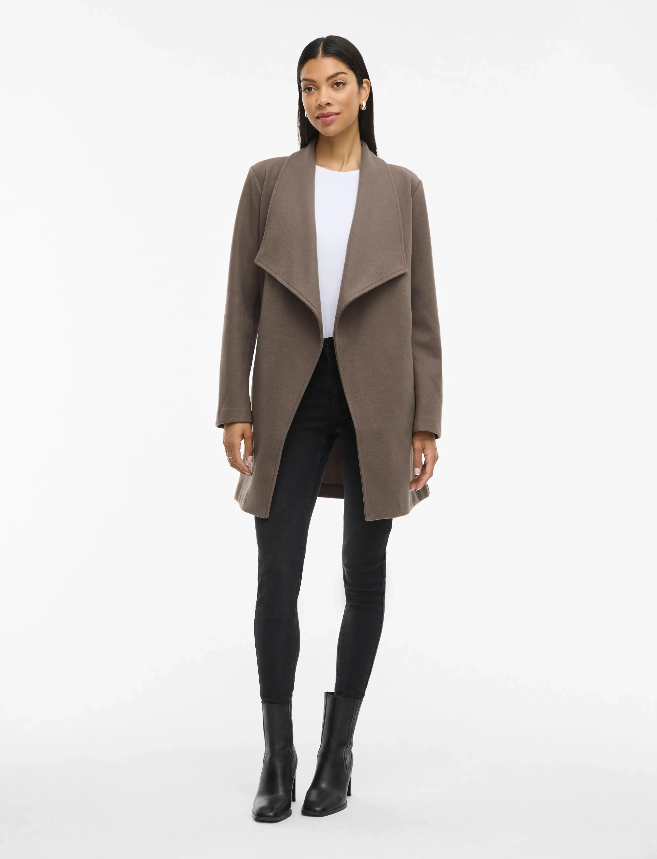 Vila - VICOOLEY COLLAR BELT COAT - NOOS - falcon - 4
