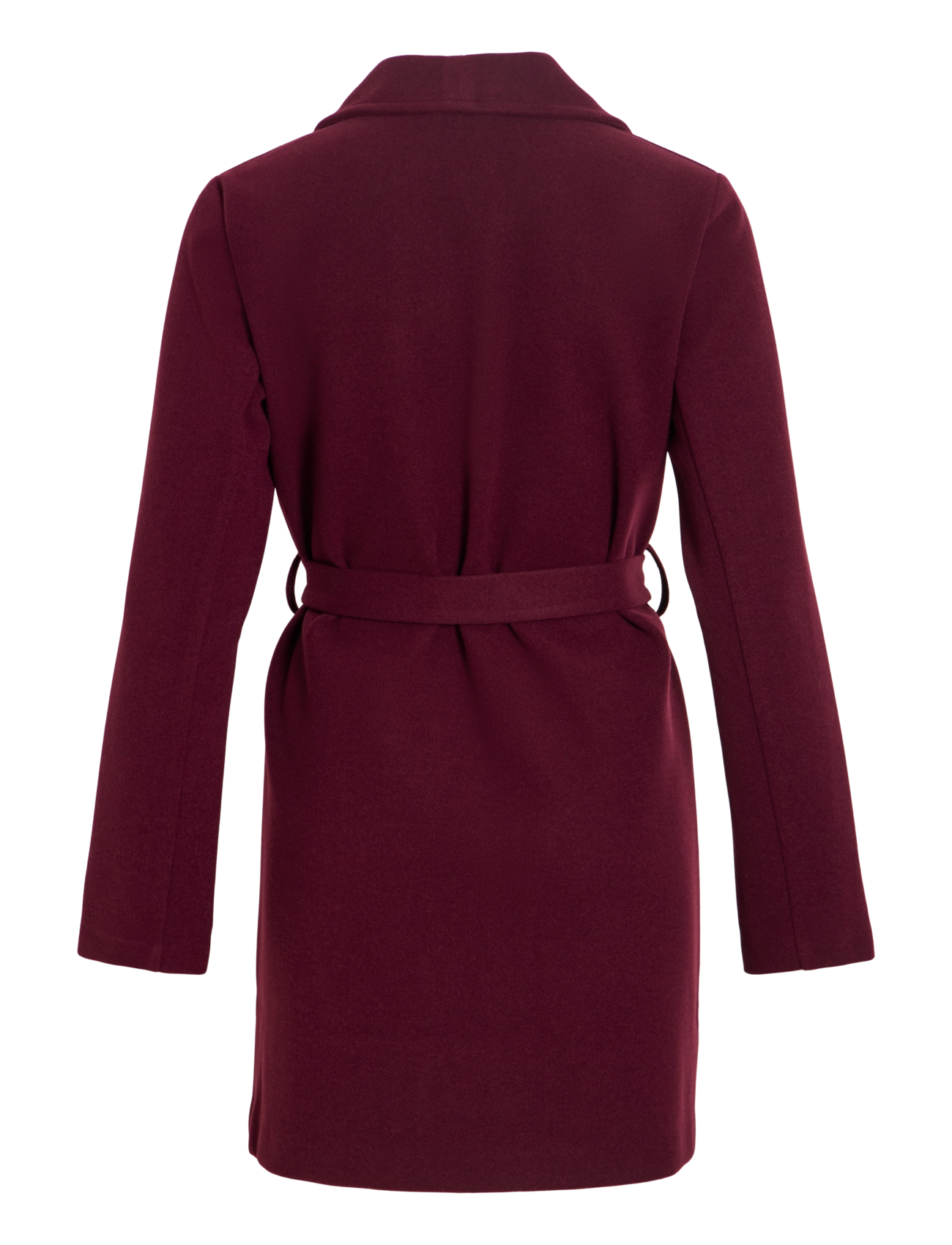Vila - VICOOLEY COLLAR BELT COAT - NOOS - winetasting - 2
