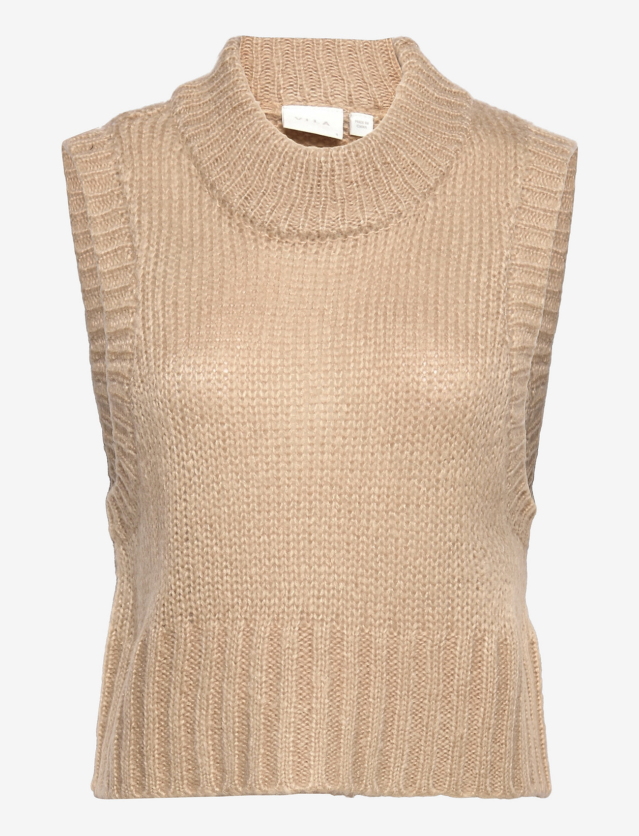 Vila - VINELLE O-NECK KNIT VEST/KA - cement - 0