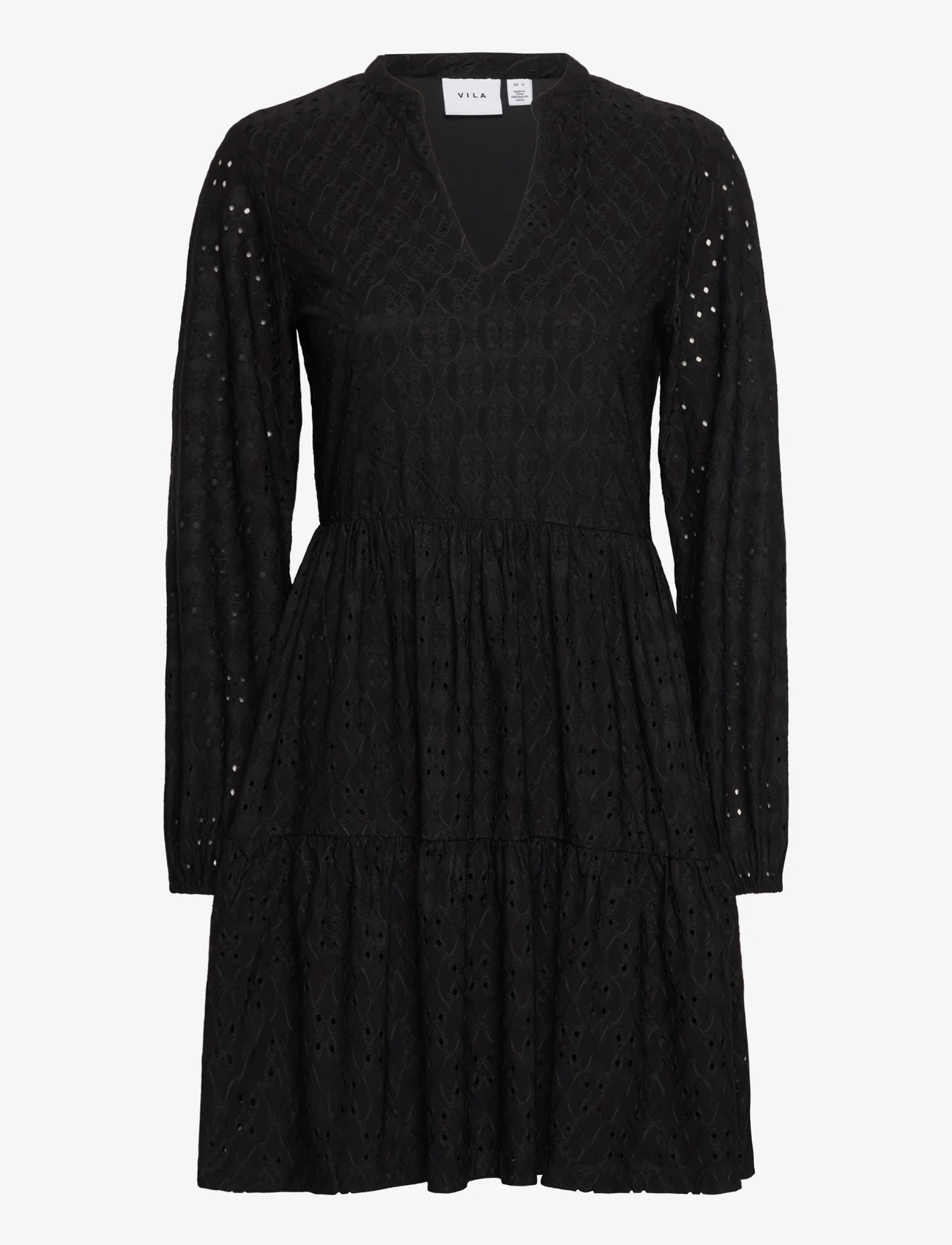 Vila - VIKAWA L/S DRESS - NOOS - short dresses - black - 0