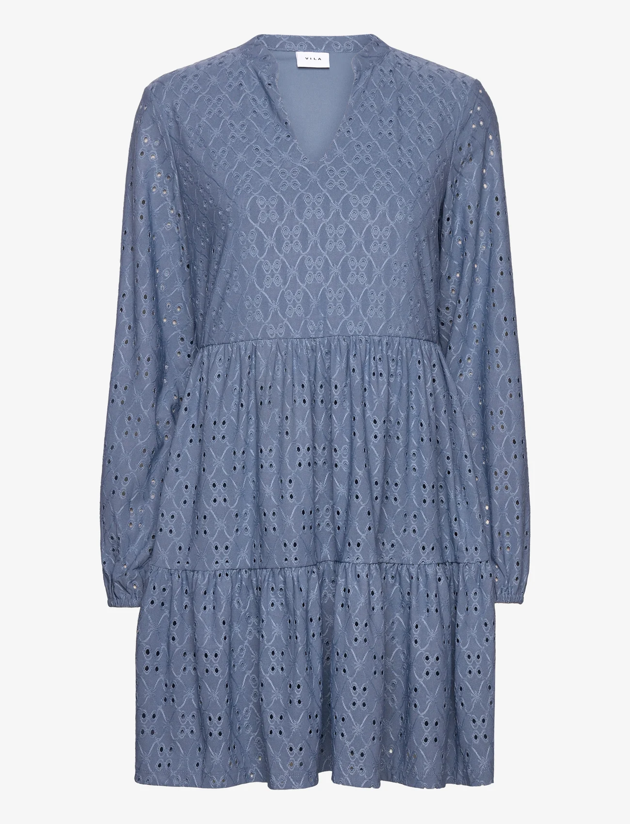 Vila - VIKAWA L/S DRESS - NOOS - short dresses - coronet blue - 0