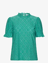 Vila - VIKAWA S/S FLOUNCE  TOP - NOOS - short-sleeved blouses - alhambra - 0